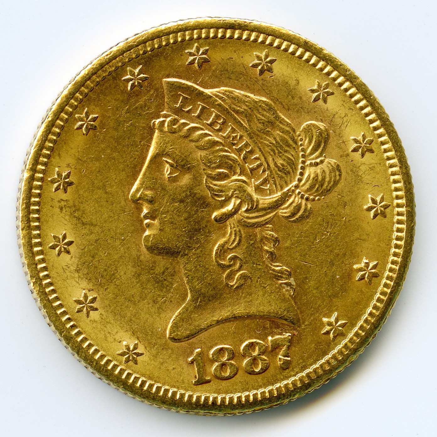 USA - 10 Dollars - 1887 S avers