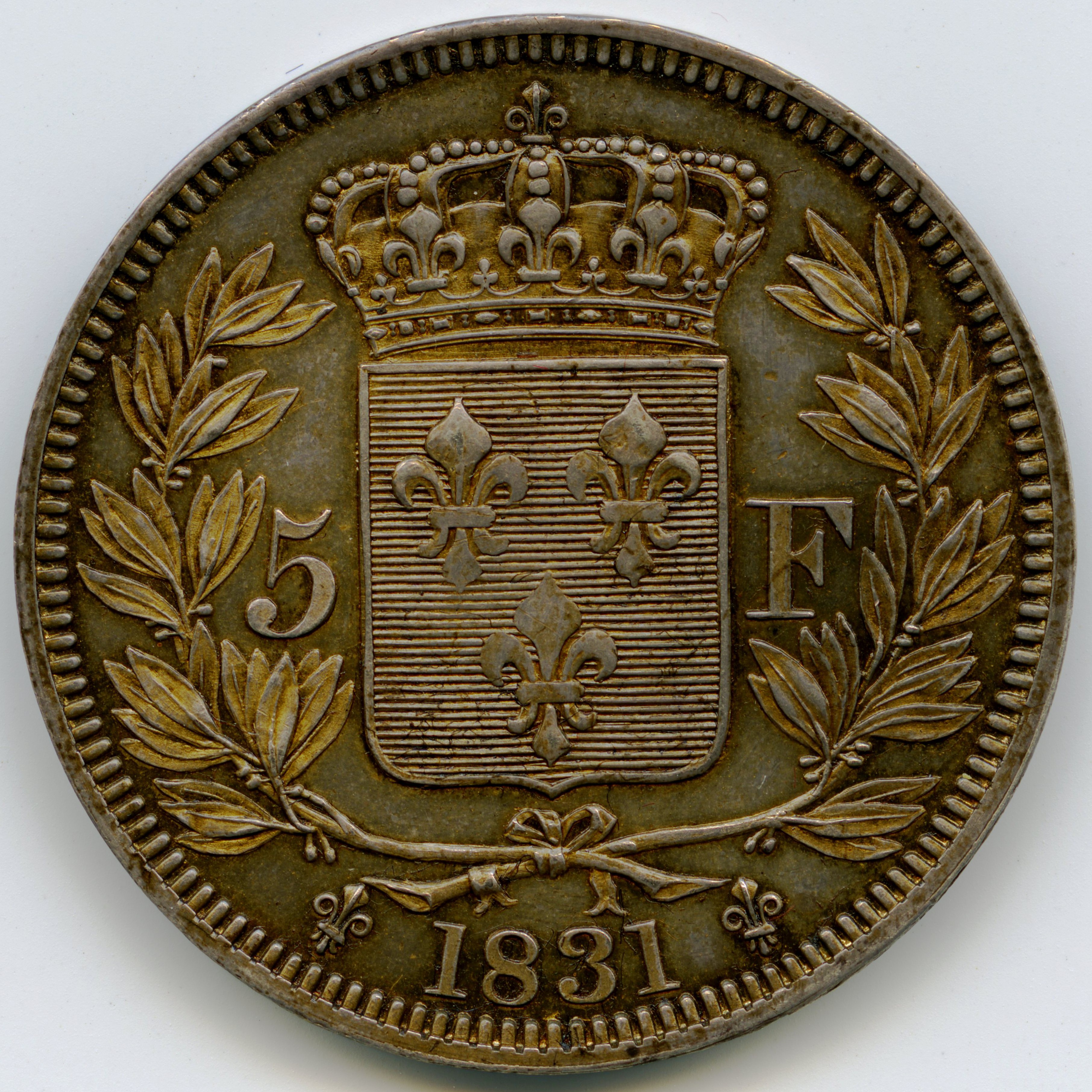 Henvi V - 5 Francs - 1831 revers Henvi V - 5 Francs - 1831 revers