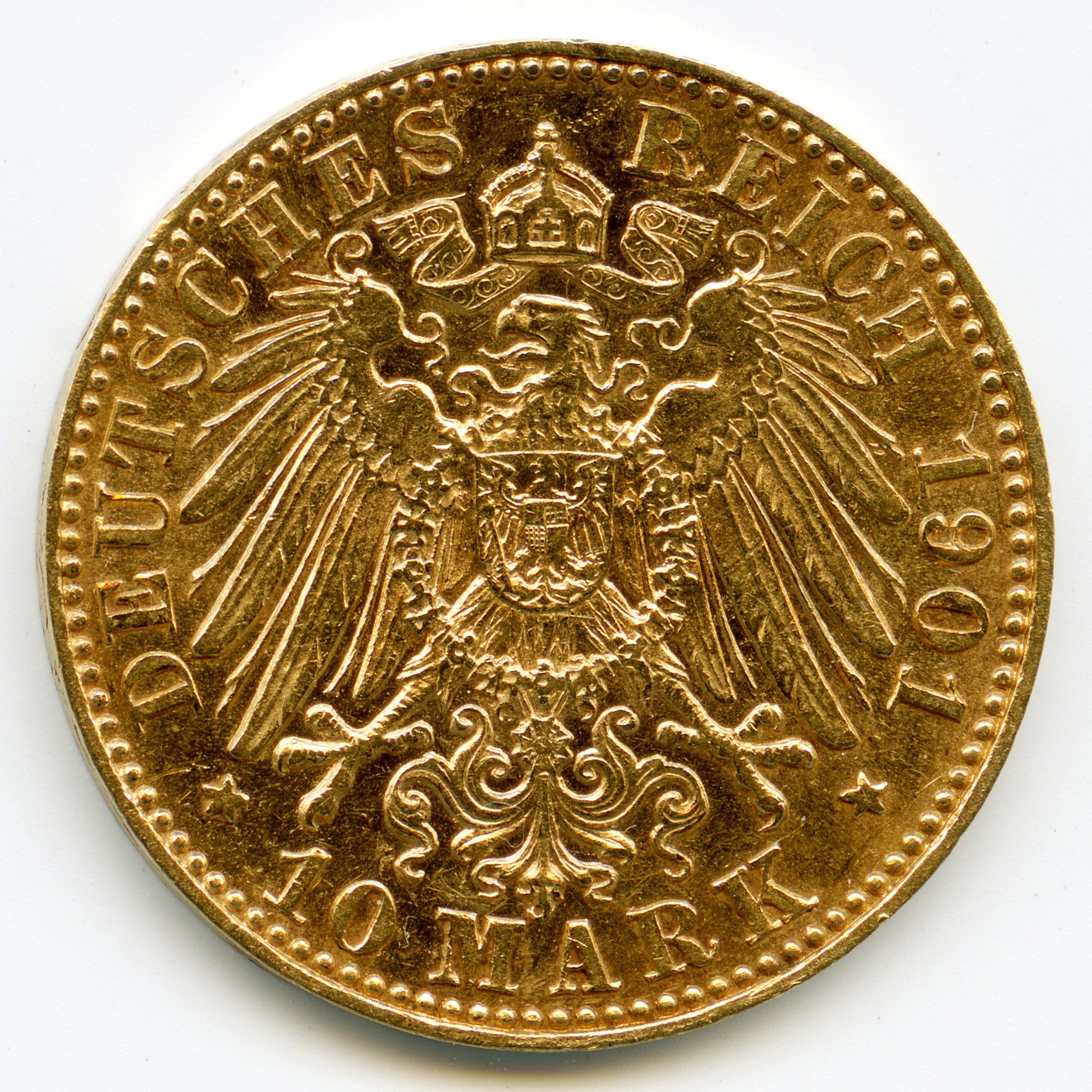 Allemagne - 10 Mark - 1901 E revers