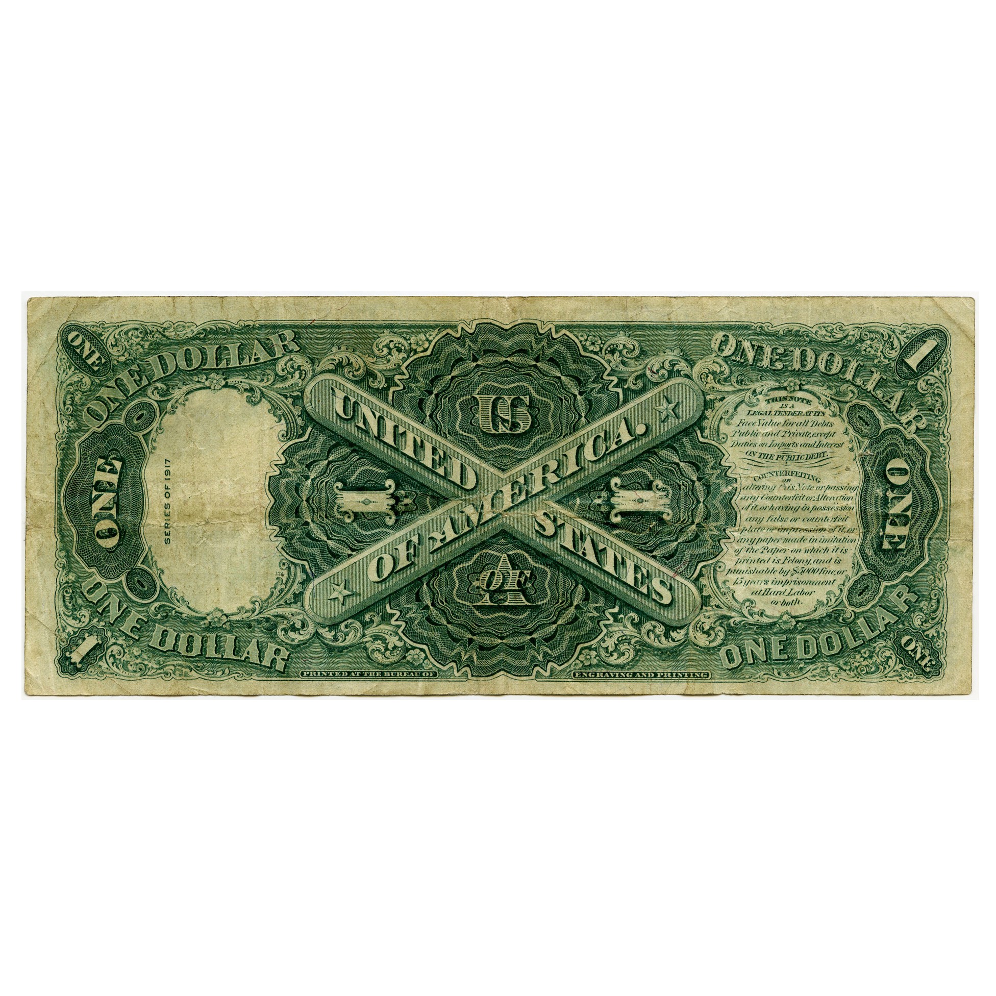 USA - 1 Dollar - N11107638A revers USA - 1 Dollar - N11107638A revers