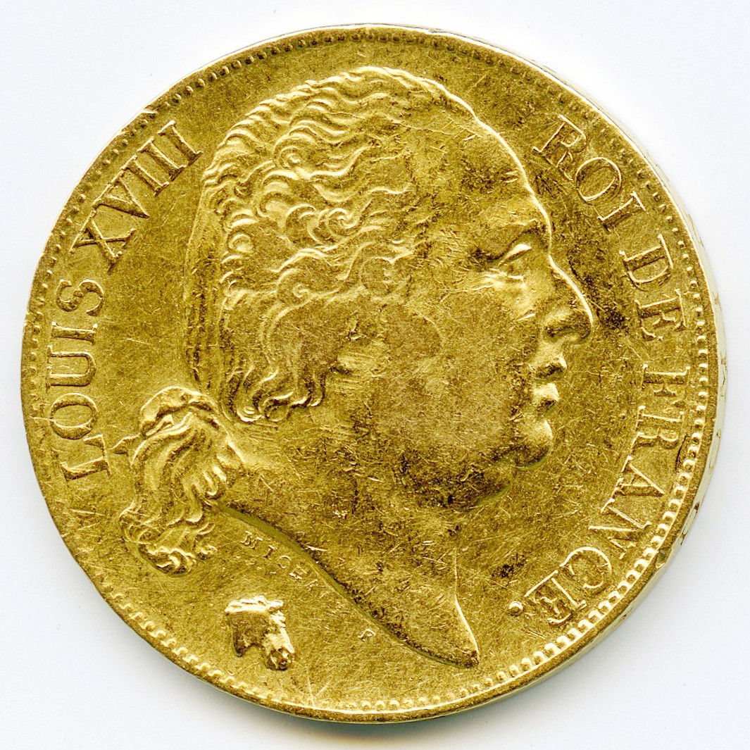 Louis XVIII - 20 Francs - 1824 A avers