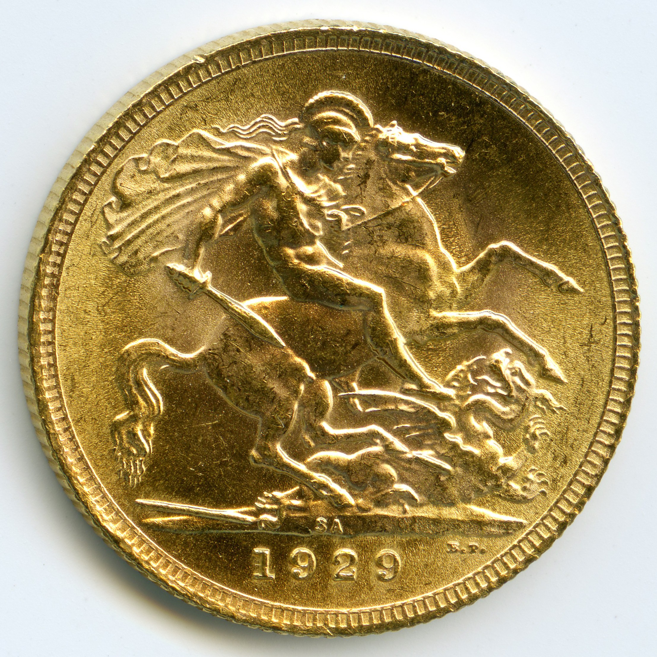 Afrique Du Sud - Souverain - 1929 SA revers Afrique Du Sud - Souverain - 1929 SA revers