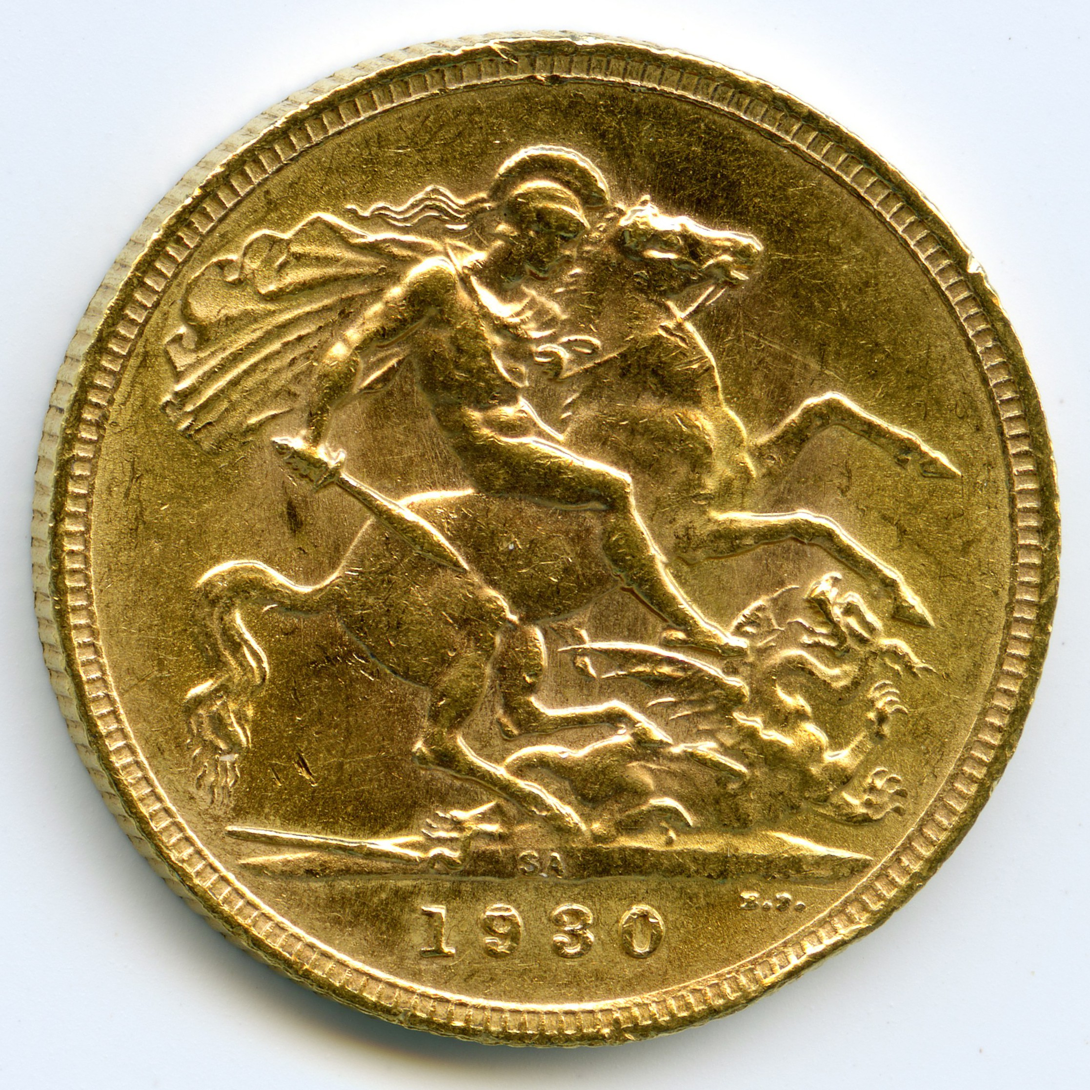 Afrique Du Sud - Souverain - 1930 SA revers Afrique Du Sud - Souverain - 1930 SA revers