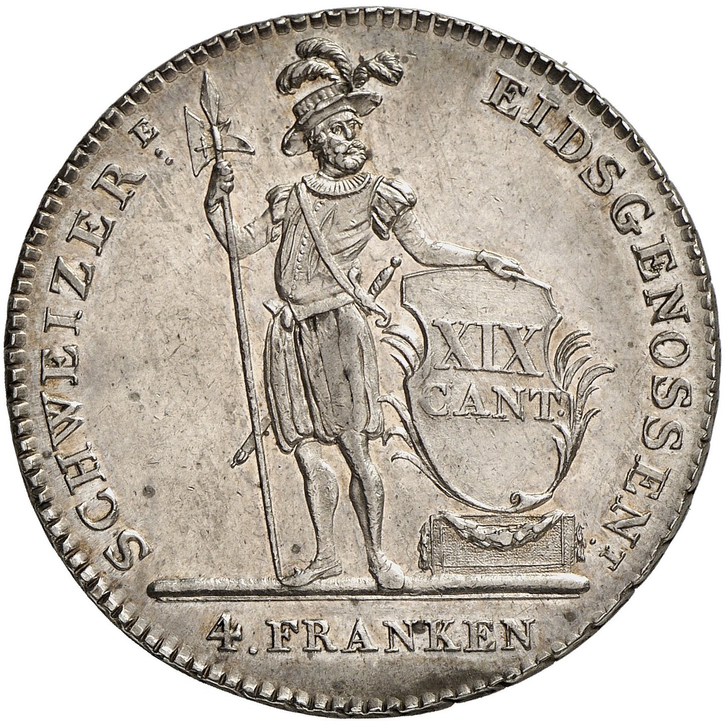 Suisse - 4 Franken - 1814 revers