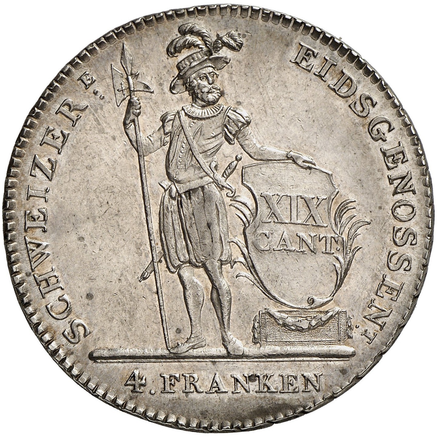 Suisse - 4 Franken - 1814 revers Suisse - 4 Franken - 1814 revers