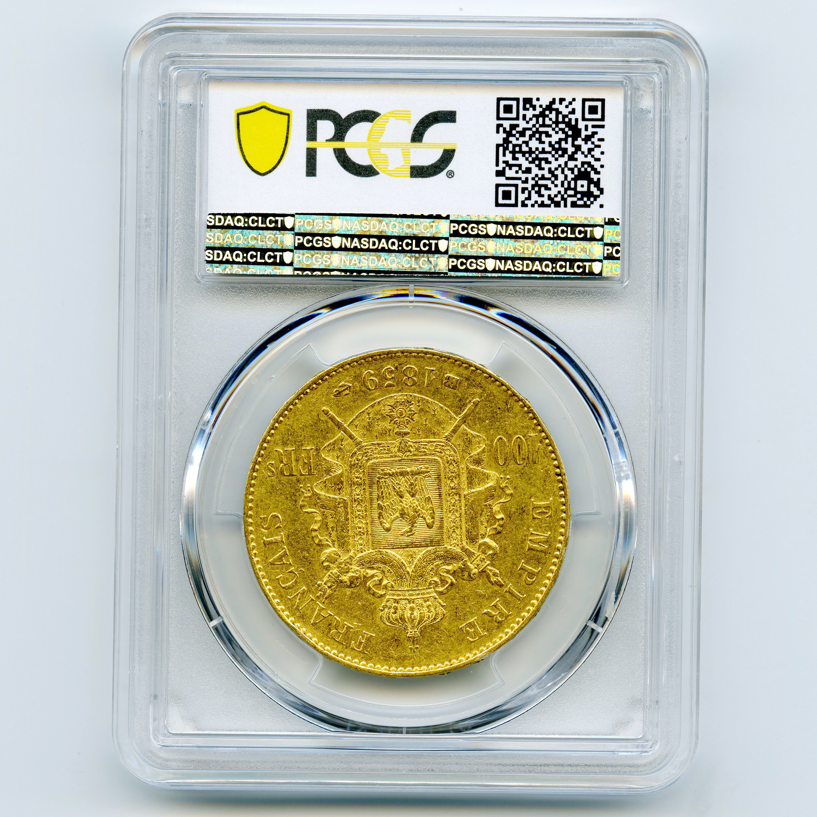 Napoléon III - 100 Francs - 1859 BB revers Napoléon III - 100 Francs - 1859 BB revers