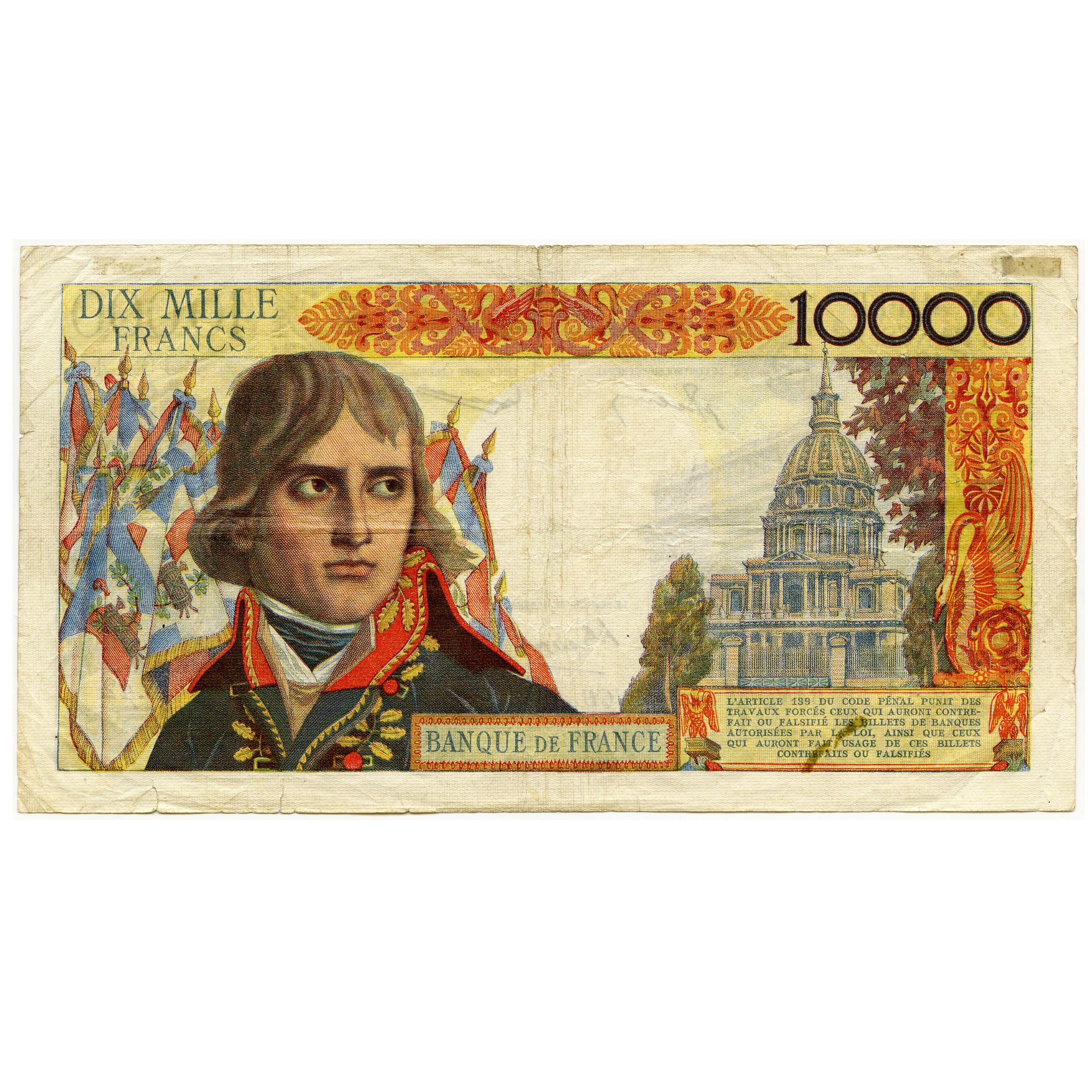 France - 10 000 Francs - Y42 15924 revers France - 10 000 Francs - Y42 15924 revers
