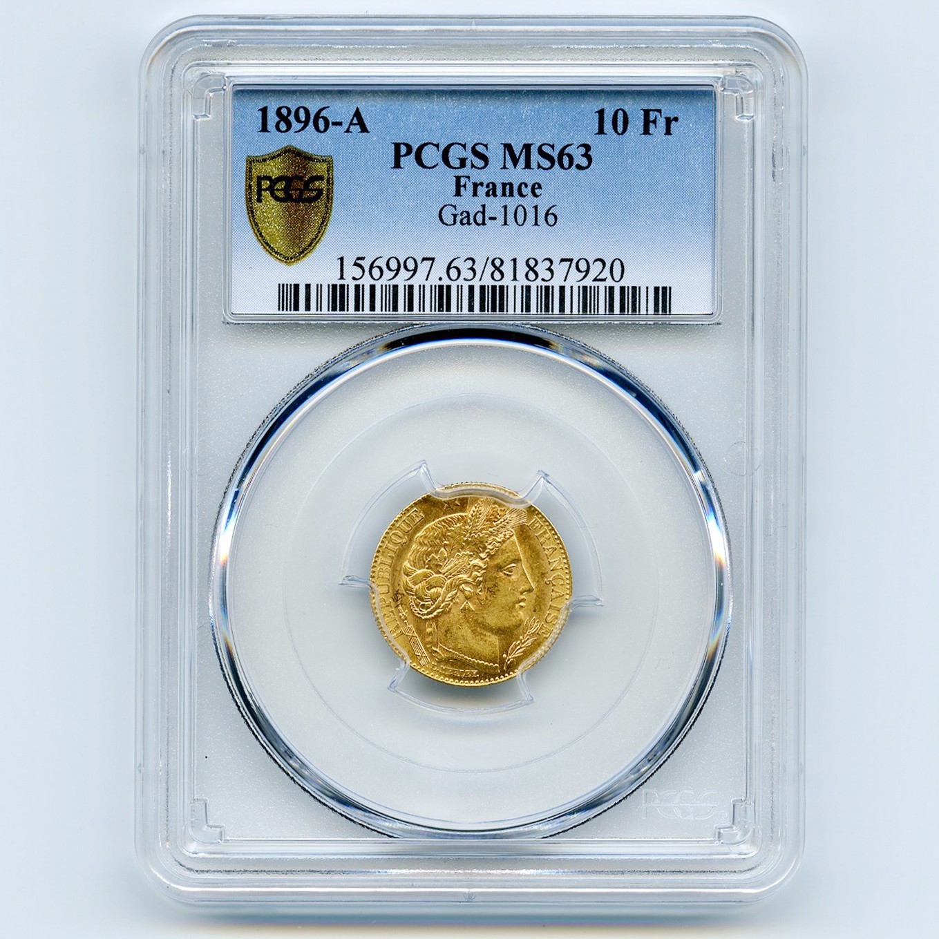 10 Francs - Cérès - 1896 A avers 10 Francs - Cérès - 1896 A avers