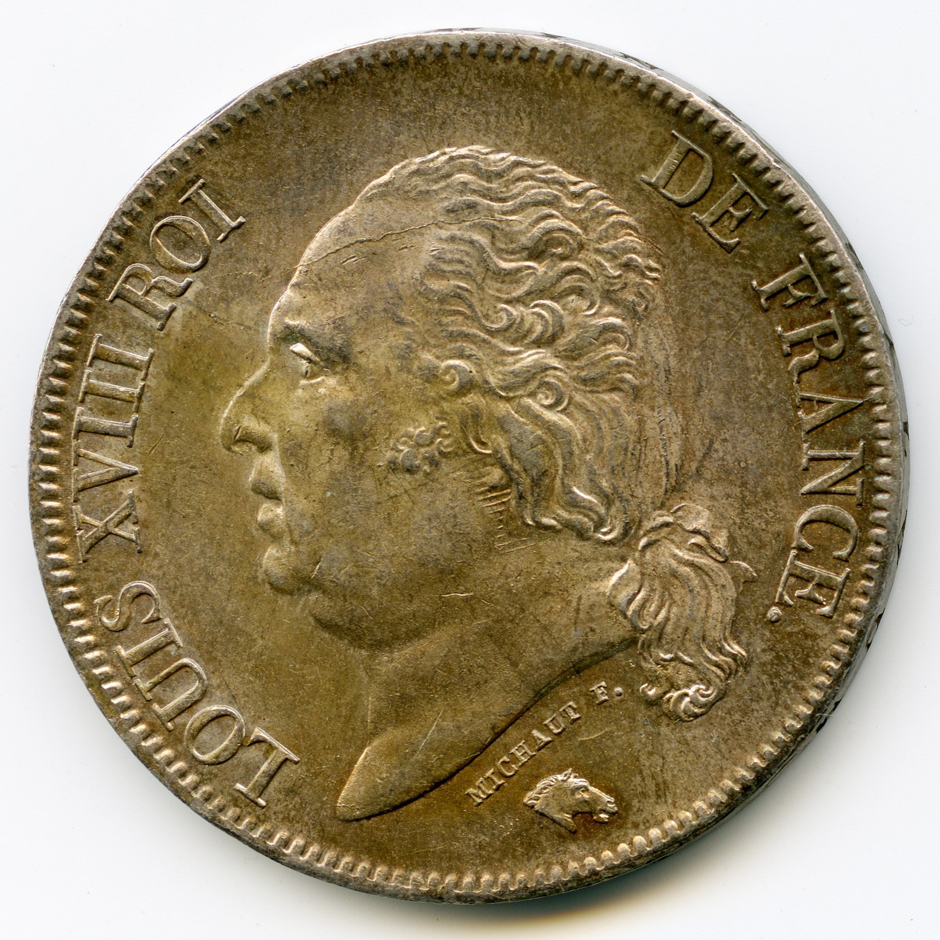 Louis XVIII - 5 Francs - 1824 Q avers Louis XVIII - 5 Francs - 1824 Q avers