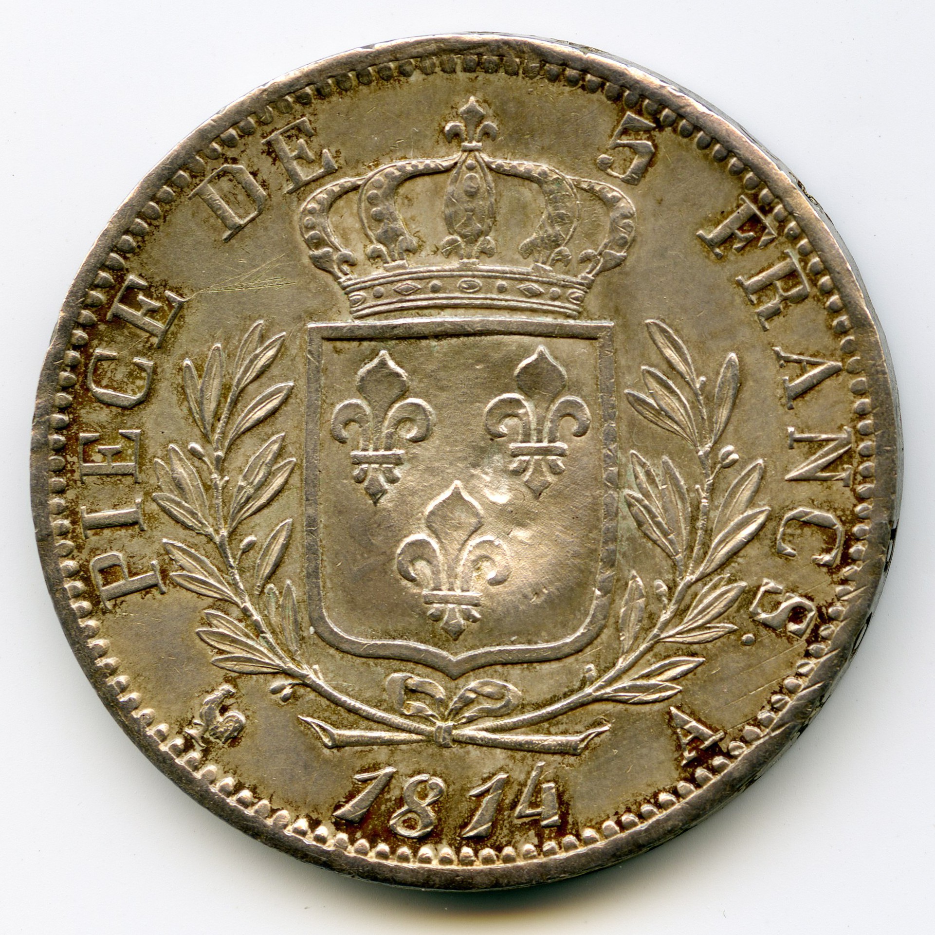 Napoléon Ier - 5 Francs - 1815 A revers Napoléon Ier - 5 Francs - 1815 A revers