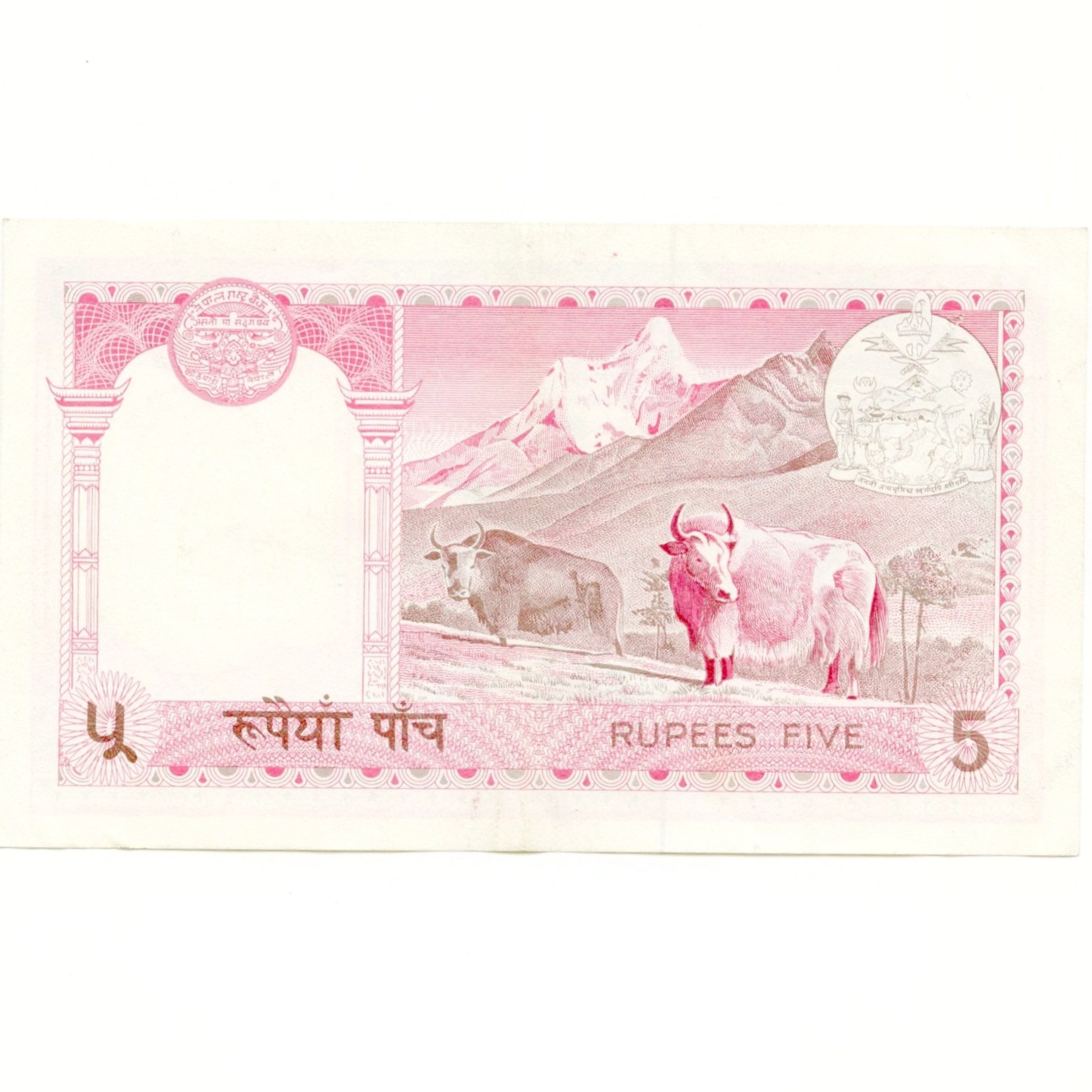 Népal - 5 Rupees revers