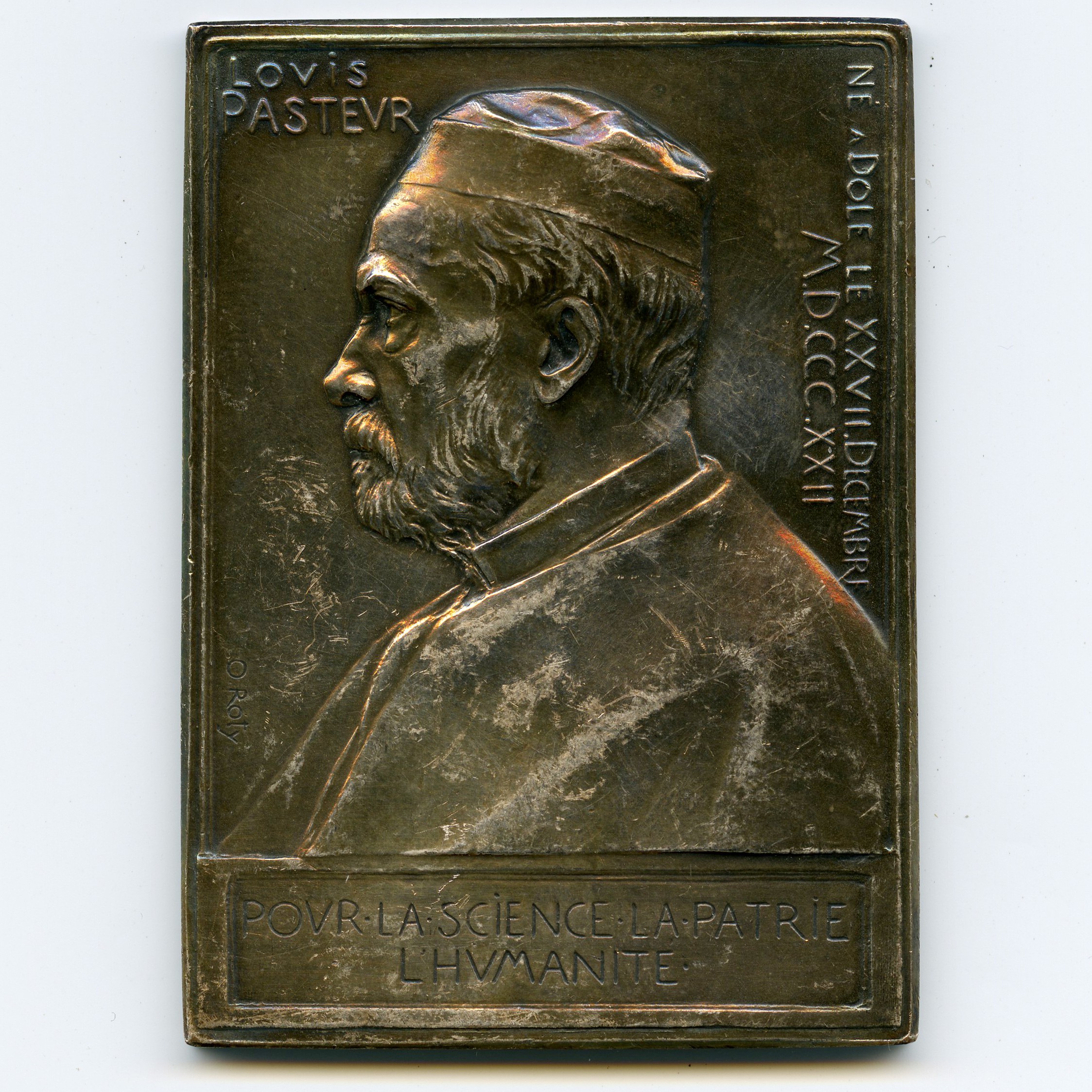 Louis Pasteur - Médaille Bronze argenté avers Louis Pasteur - Médaille Bronze argenté avers