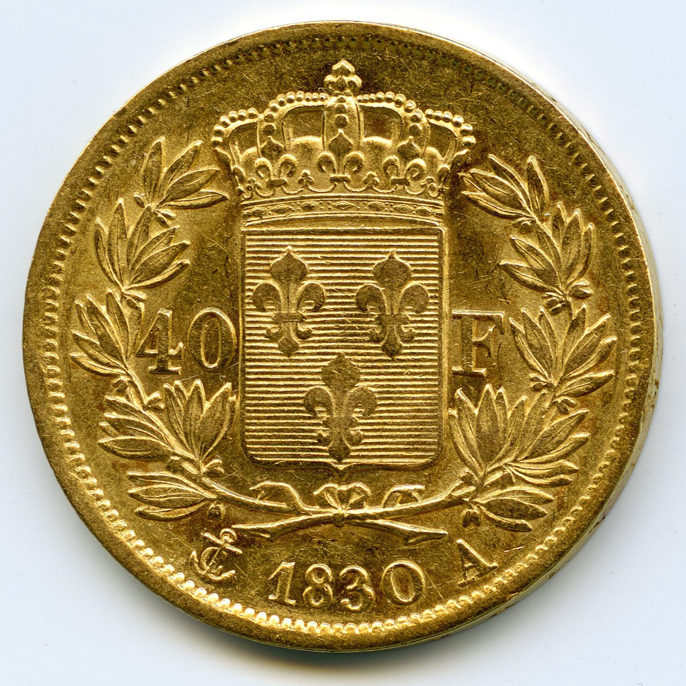 Charles X - 40 Francs - 1830 A revers