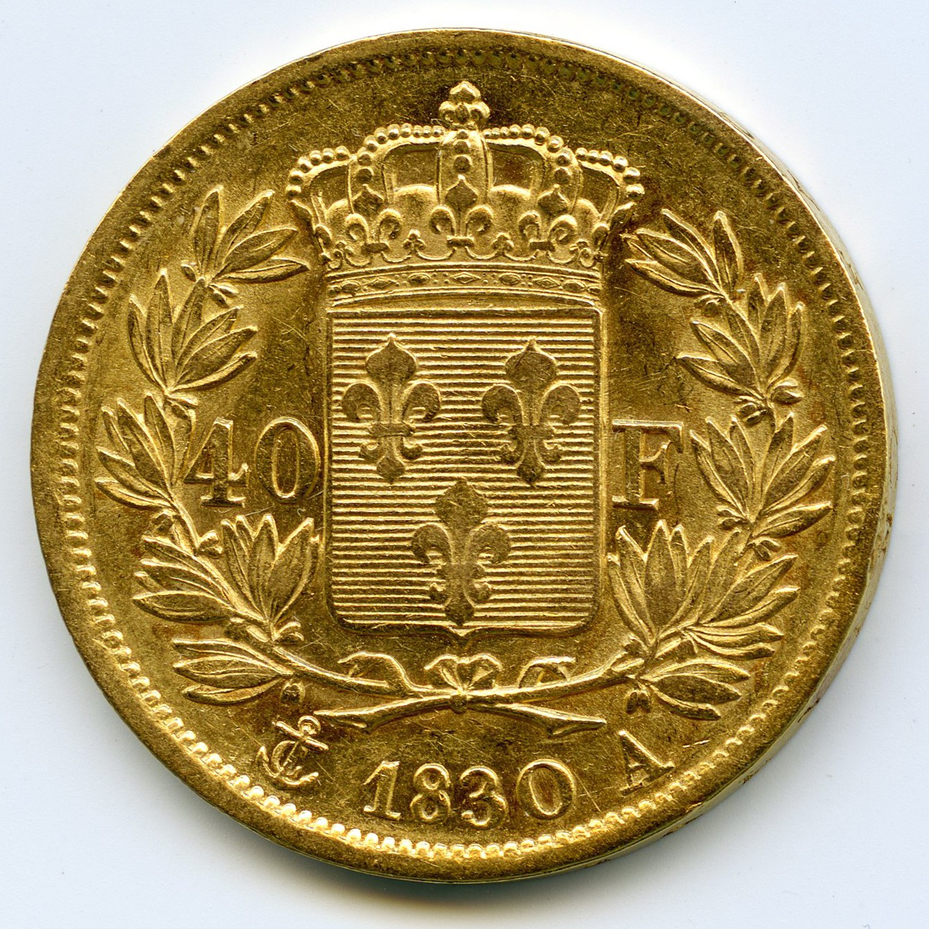 Charles X - 40 Francs - 1830 A revers Charles X - 40 Francs - 1830 A revers