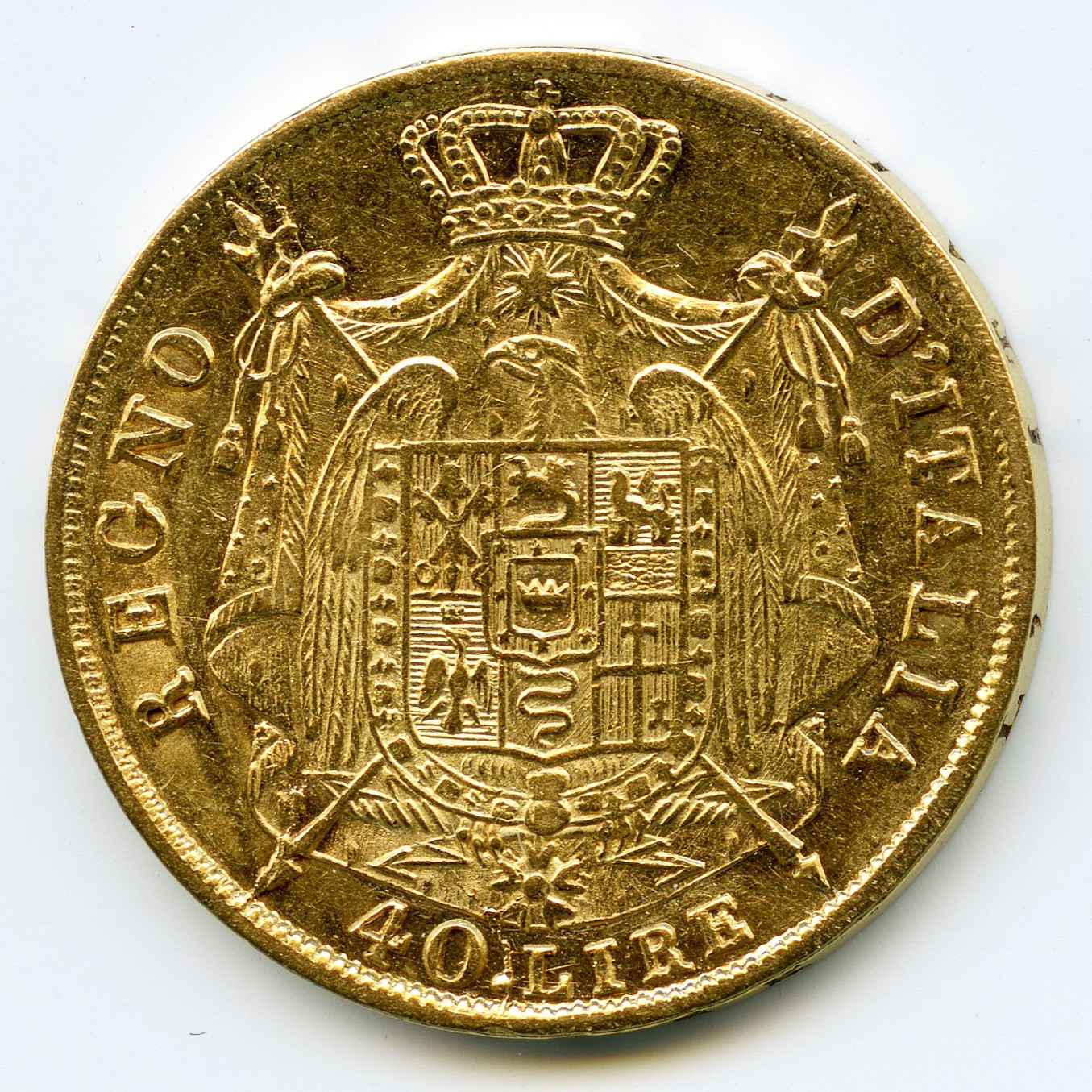 Italie - 40 Lire - 1814 M revers