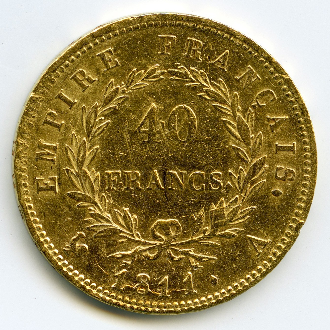 Napoléon Ier - 40 Francs - 1811 A revers Napoléon Ier - 40 Francs - 1811 A revers