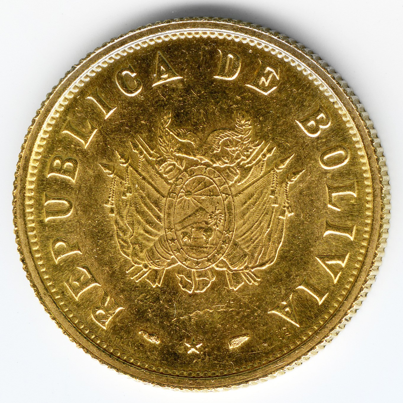 Bolivie - 14 Gramos (20 Bolivianos) - 1952 avers