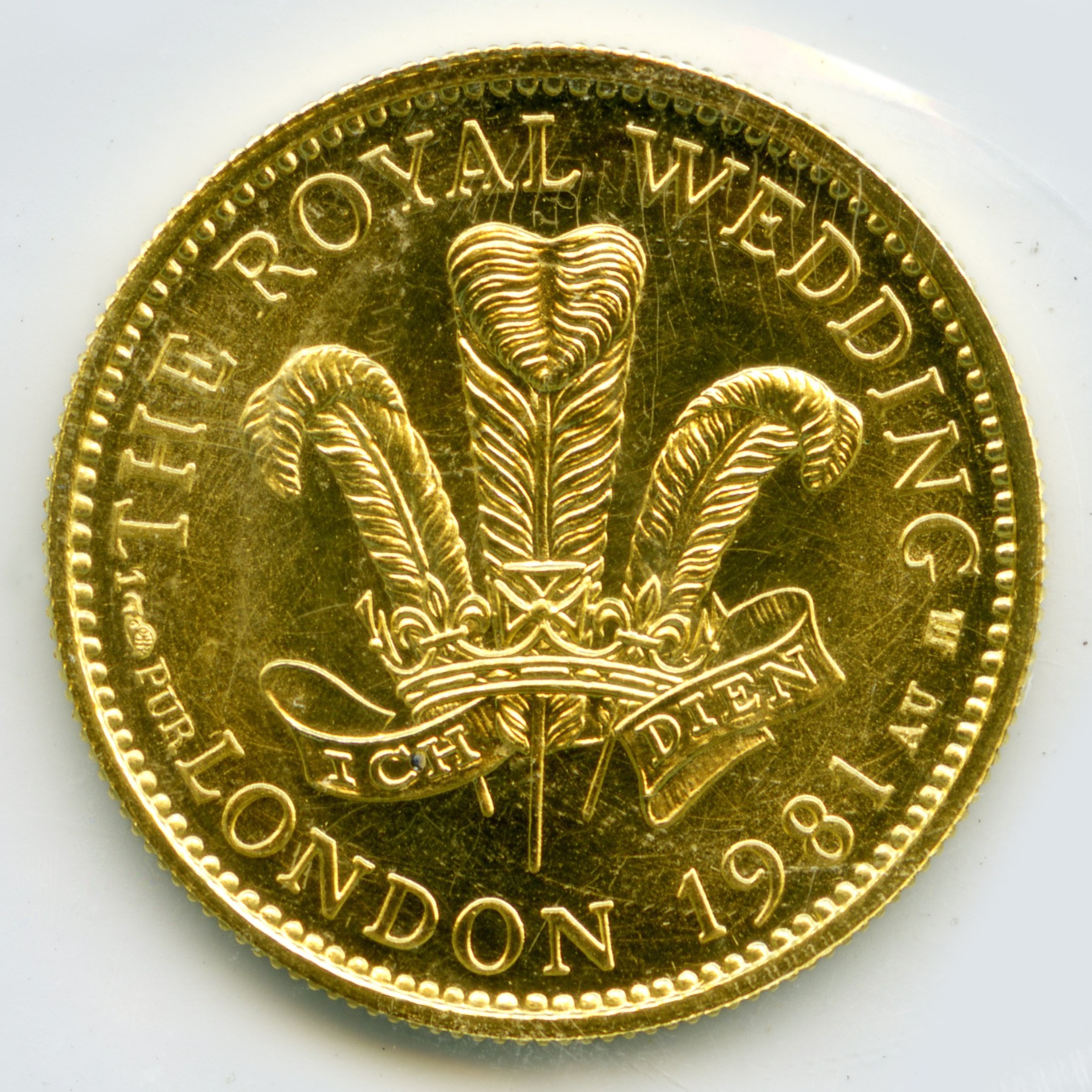 Médaille Prince de Galles et Lady Diana revers Médaille Prince de Galles et Lady Diana revers