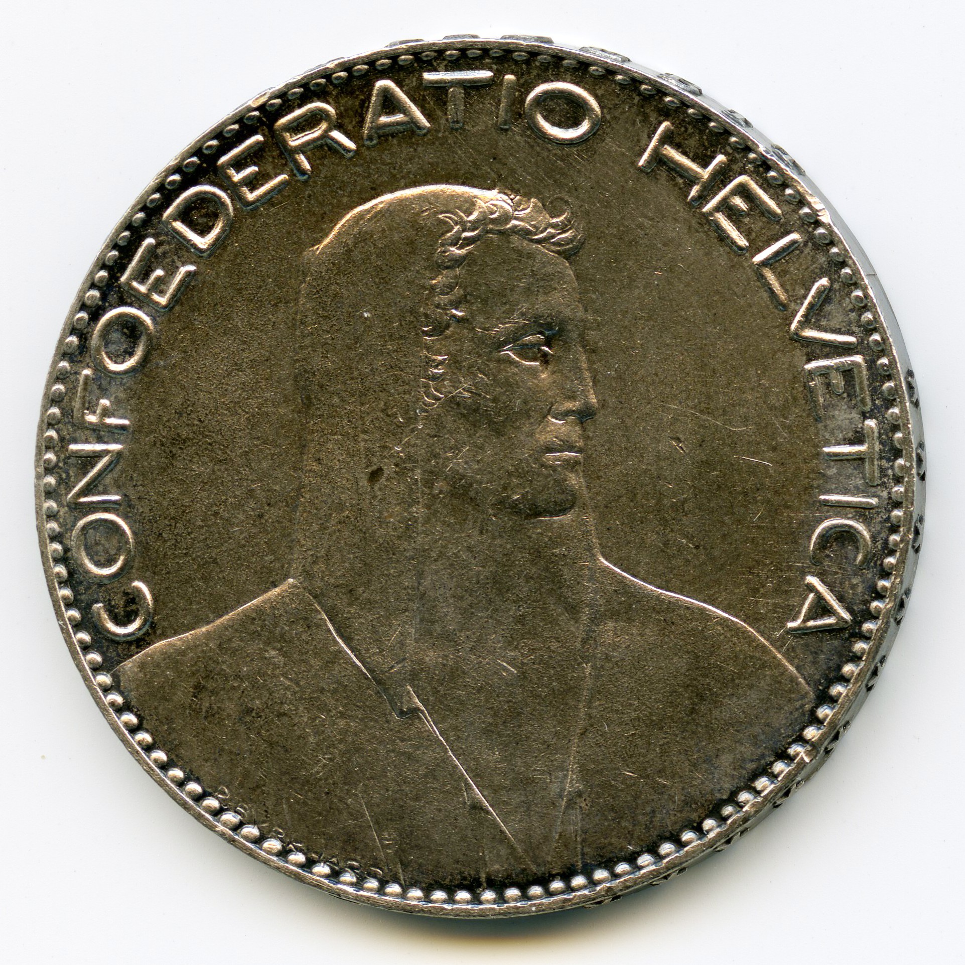 Suisse - 5 Francs - 1922 B avers Suisse - 5 Francs - 1922 B avers