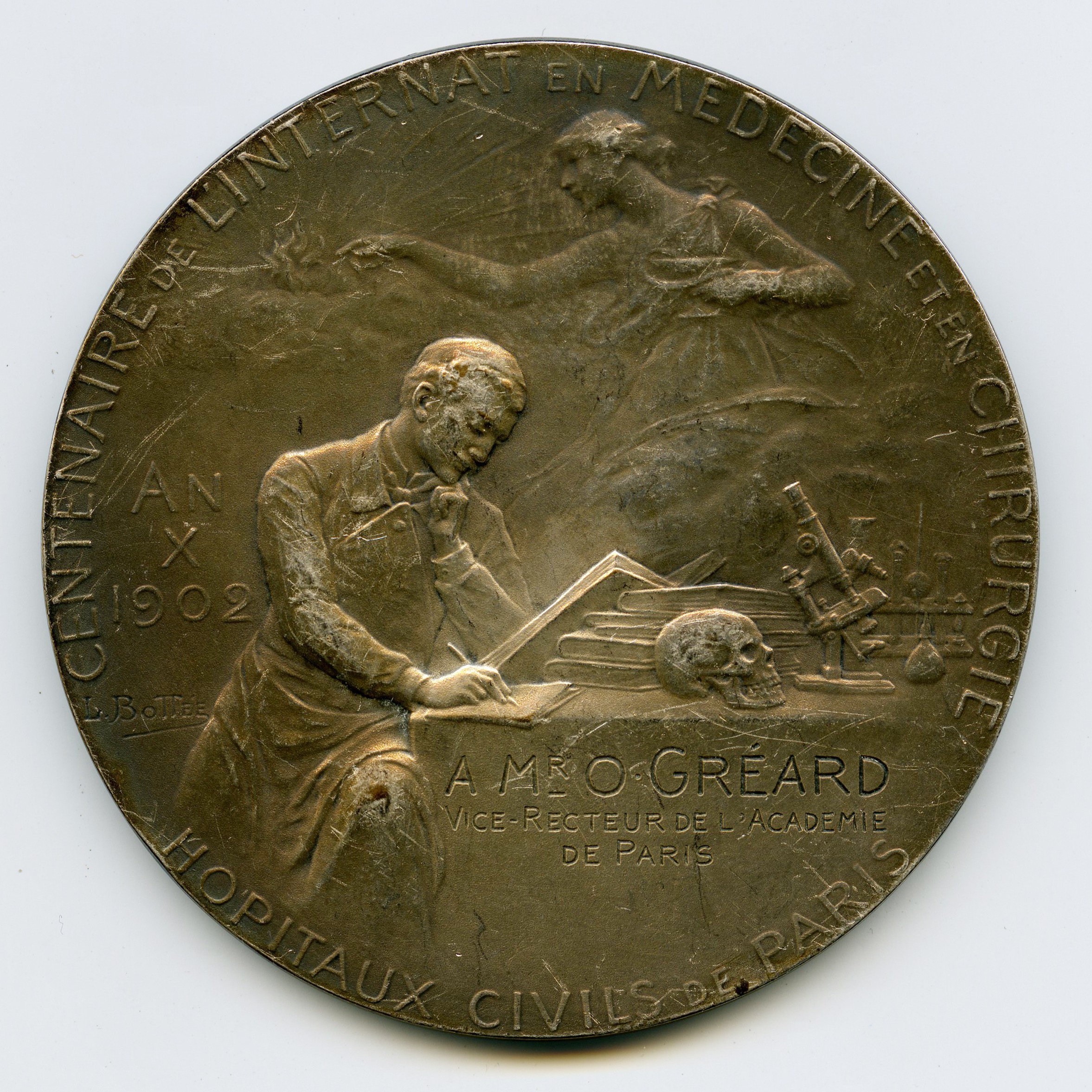 Médaille Hôpitaux Civils De Paris revers