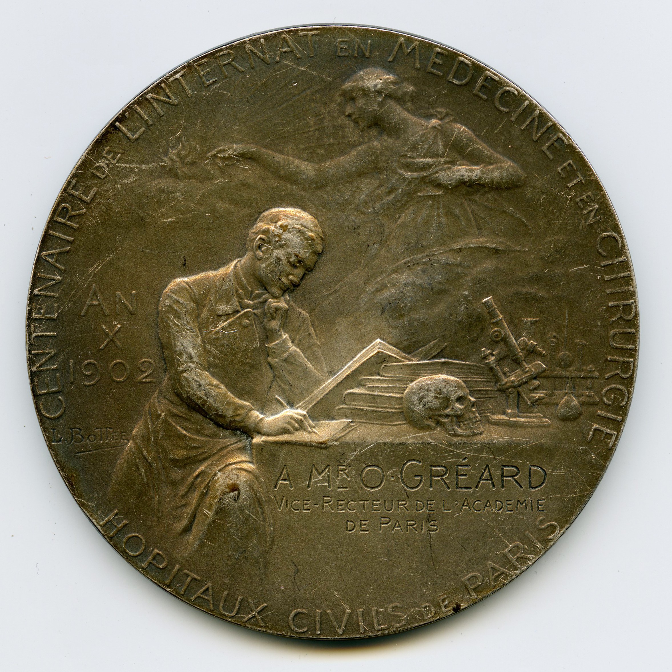 Médaille Hôpitaux Civils De Paris revers Médaille Hôpitaux Civils De Paris revers