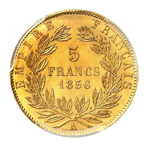 Napoléon III - 5 Francs - 1856 A revers