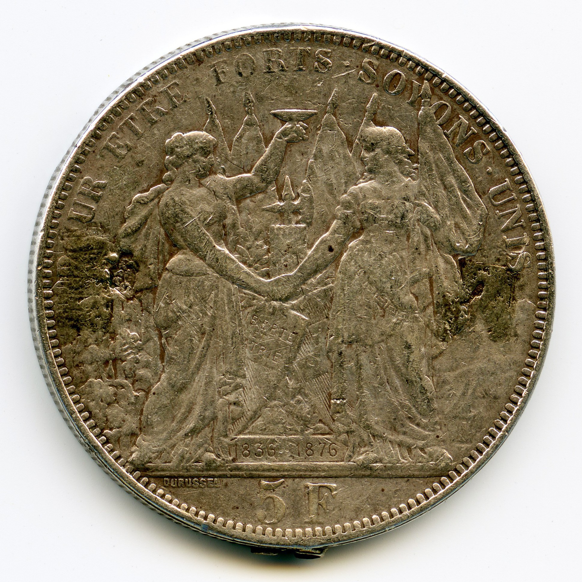 Suisse - 5 Francs - 1876 revers