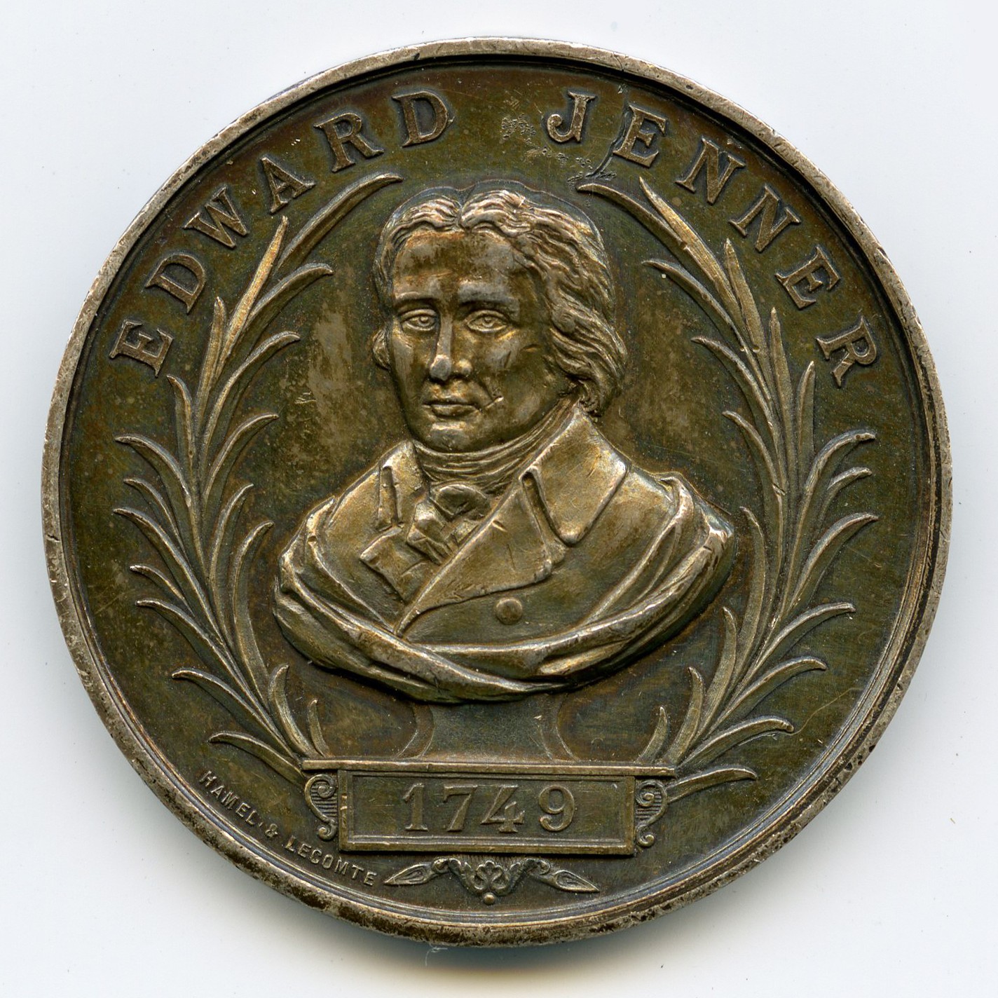 Edward Jenner - Médaille - 1894 avers Edward Jenner - Médaille - 1894 avers