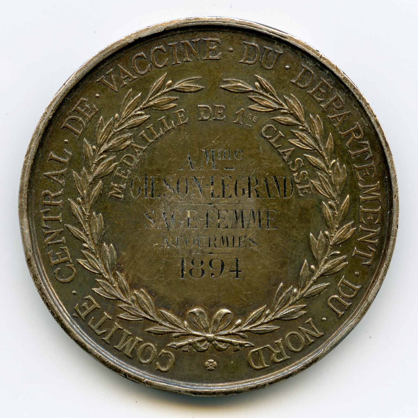 Edward Jenner - Médaille - 1894 revers Edward Jenner - Médaille - 1894 revers