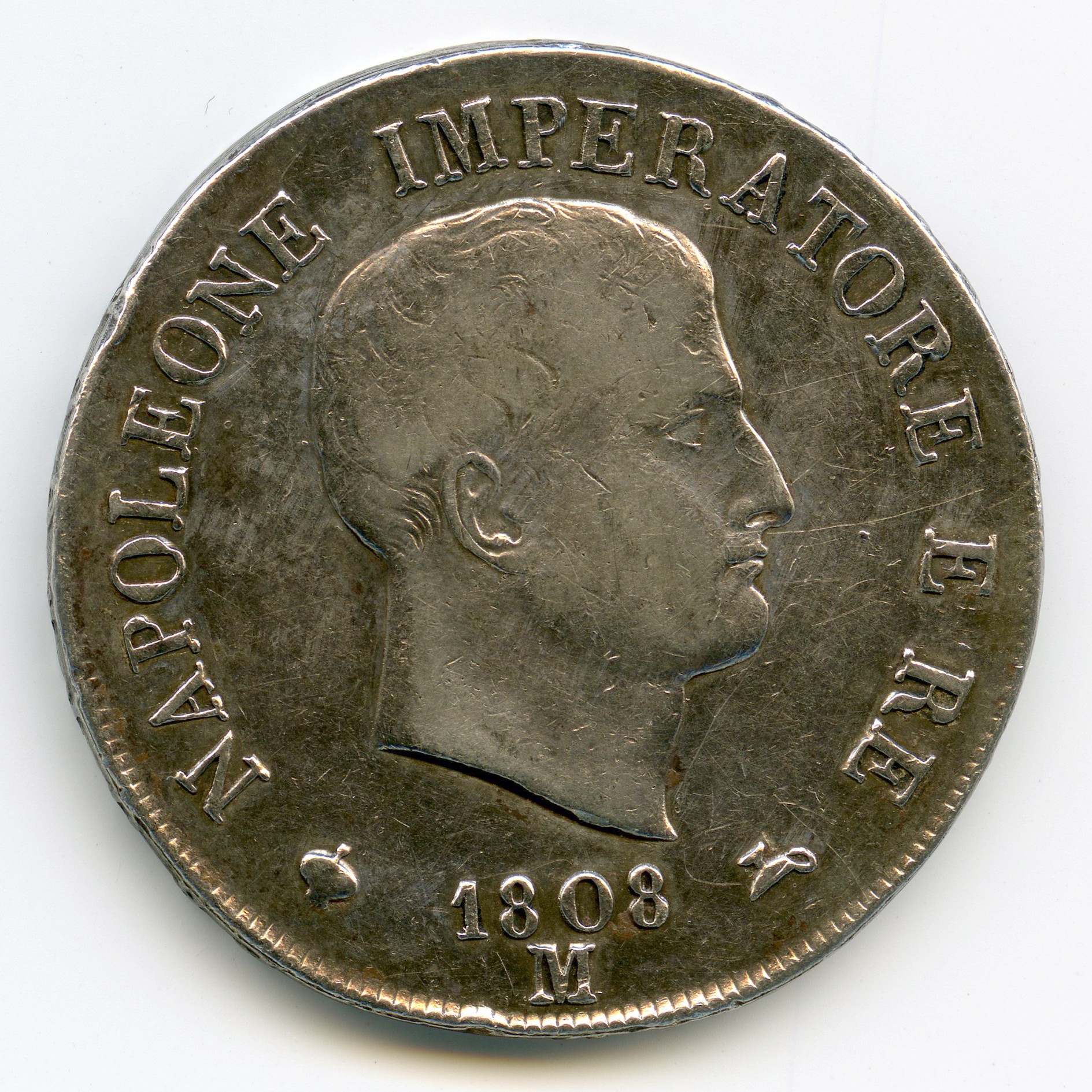 Italie - Napoléon Ier - 5 Lire - 1808 M avers