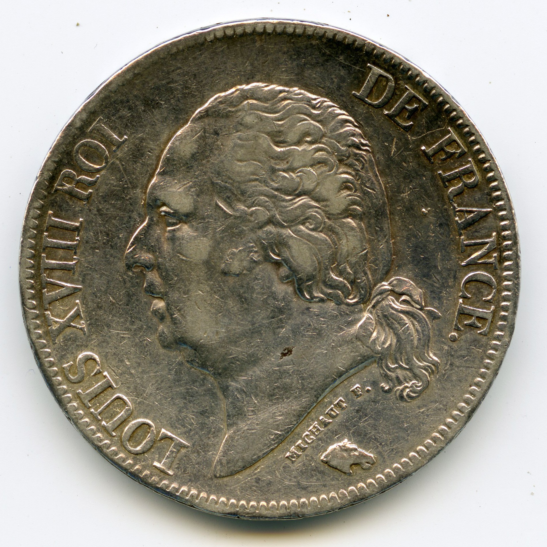 Louis XVIII - 5 Francs - 1824 W avers