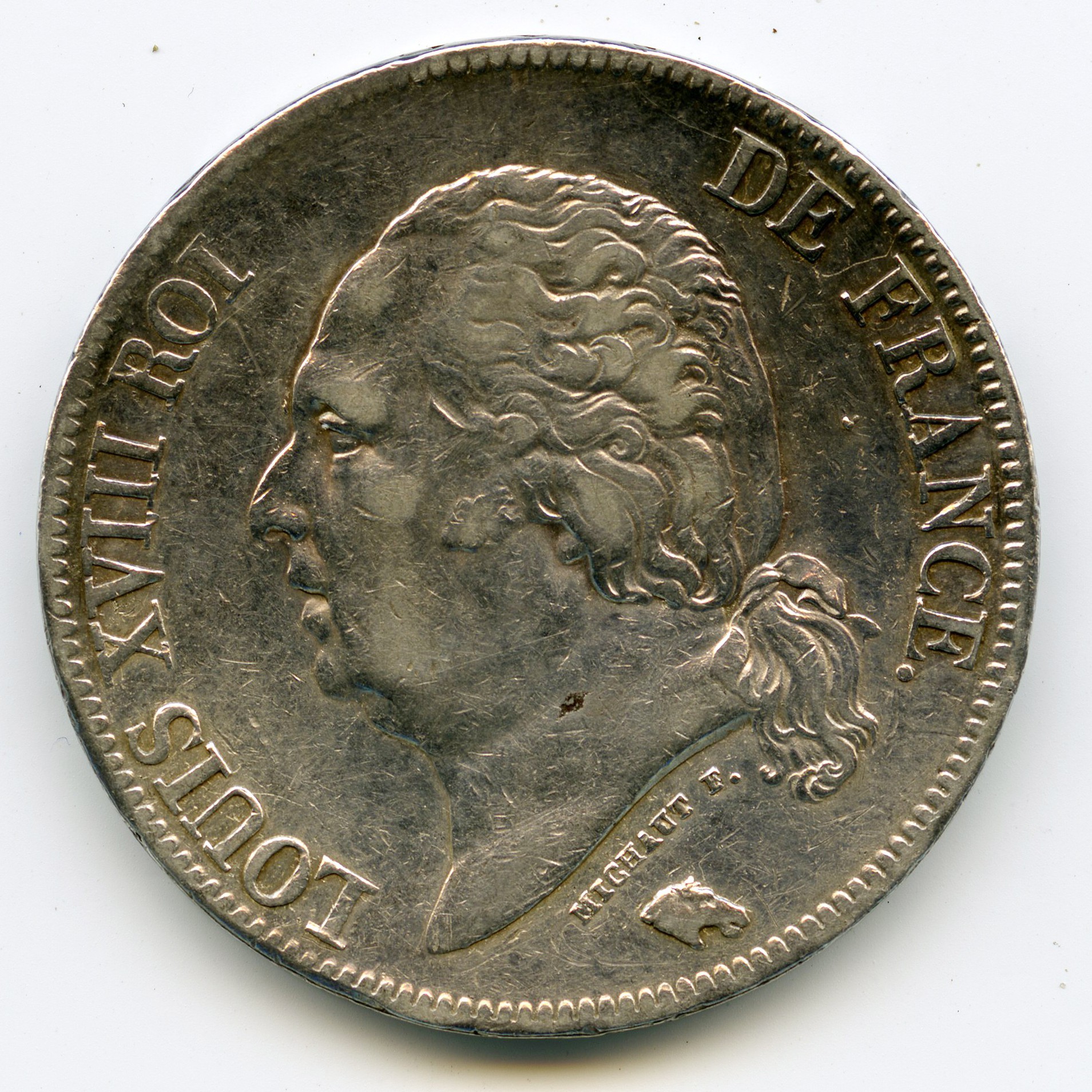 Louis XVIII - 5 Francs - 1824 W avers Louis XVIII - 5 Francs - 1824 W avers
