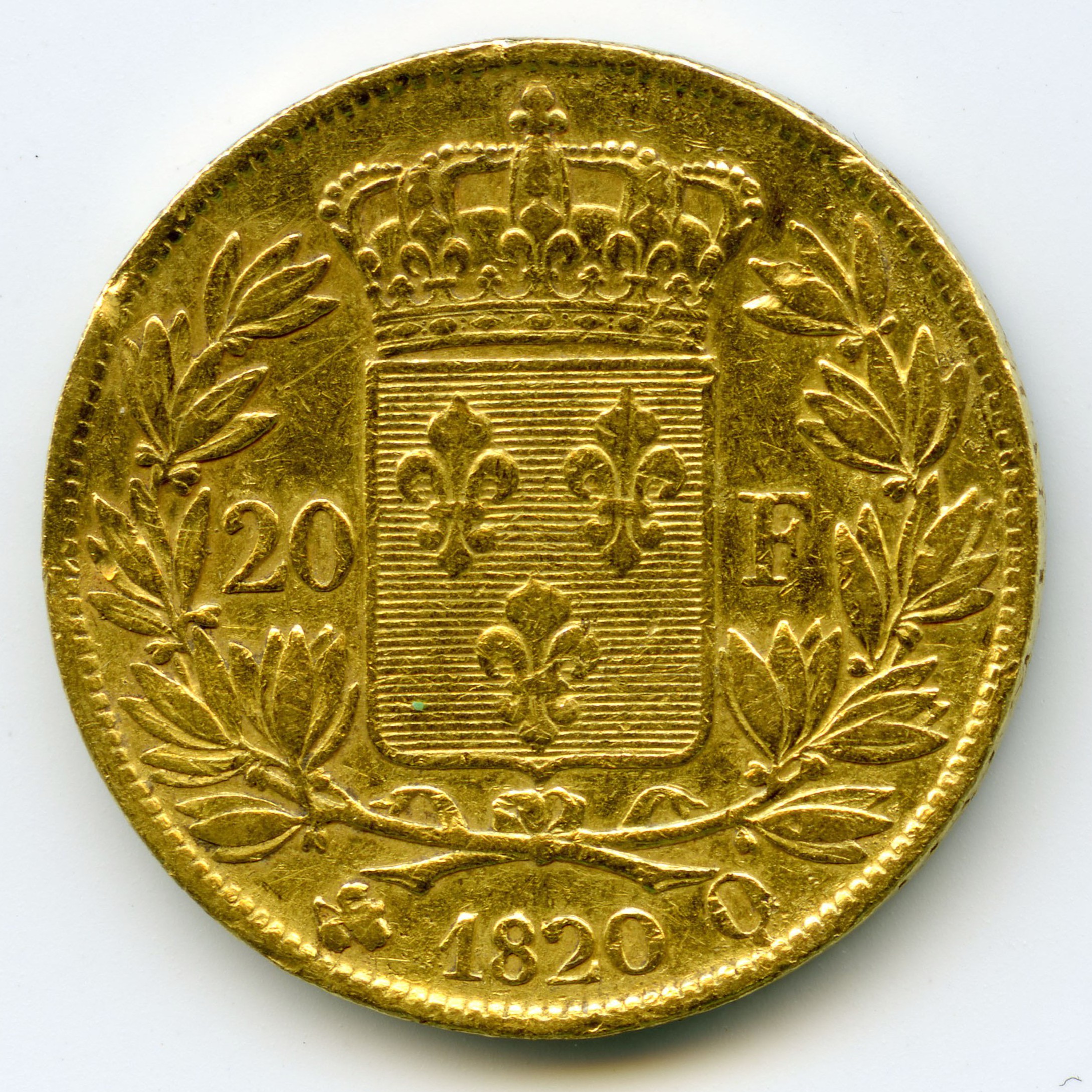 Louis XVIII - 20 Francs - 1820 Q revers