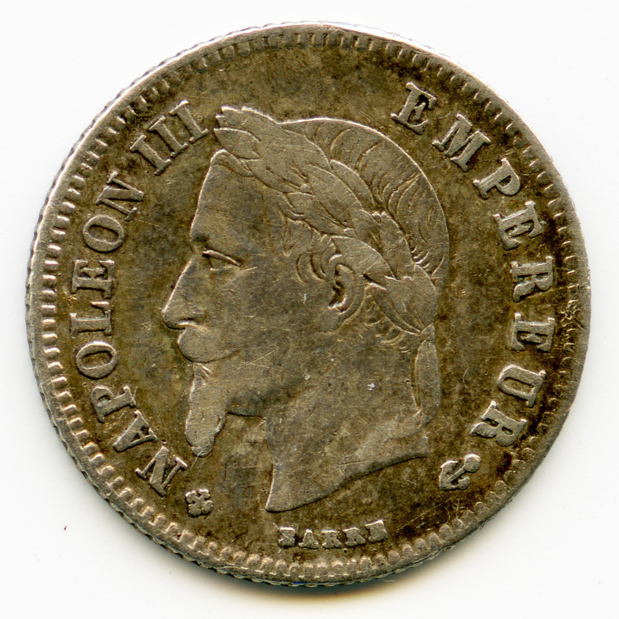 Napoléon III - 20 Centimes - 1866 BB avers Napoléon III - 20 Centimes - 1866 BB avers