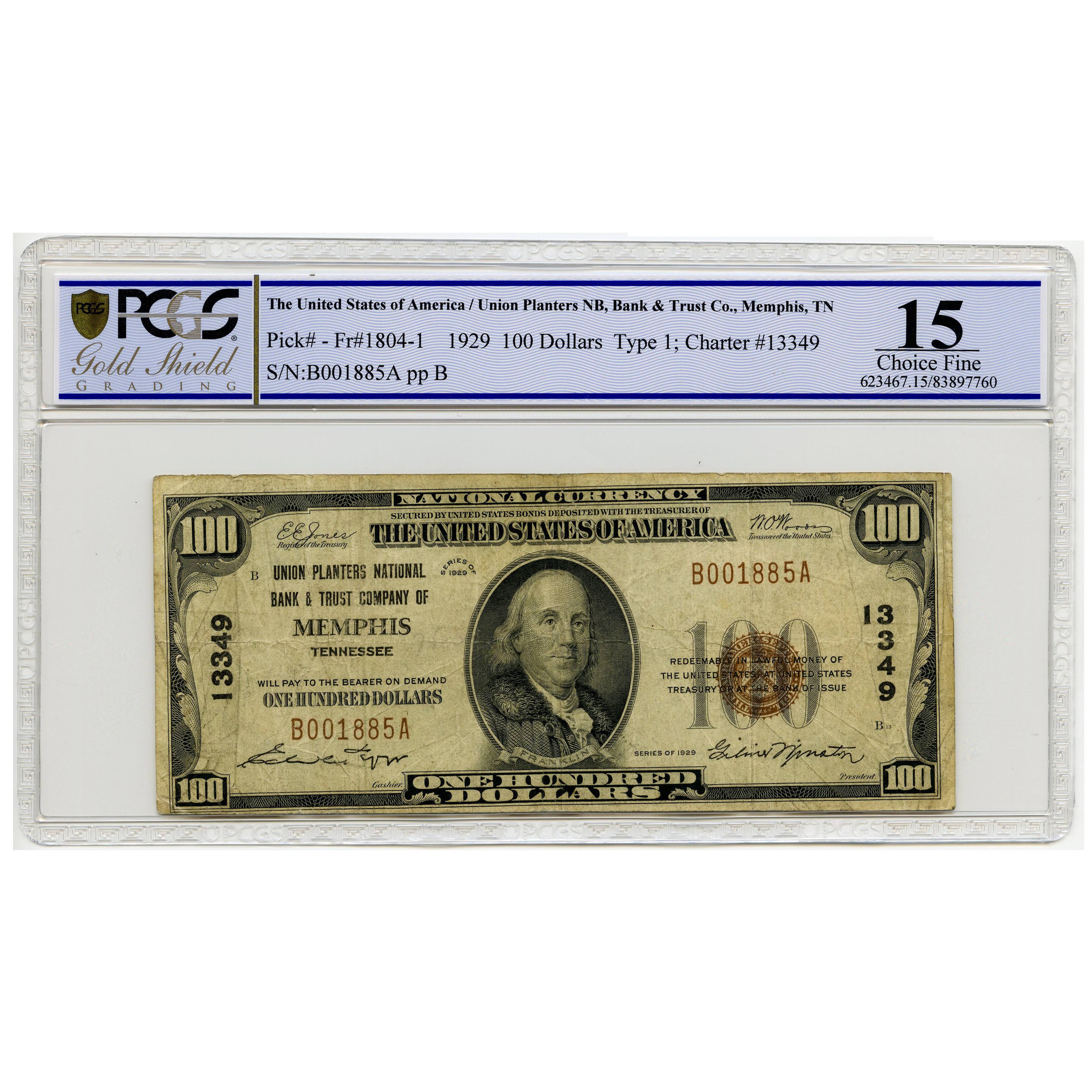 USA - 100 Dollars - B001885A avers
