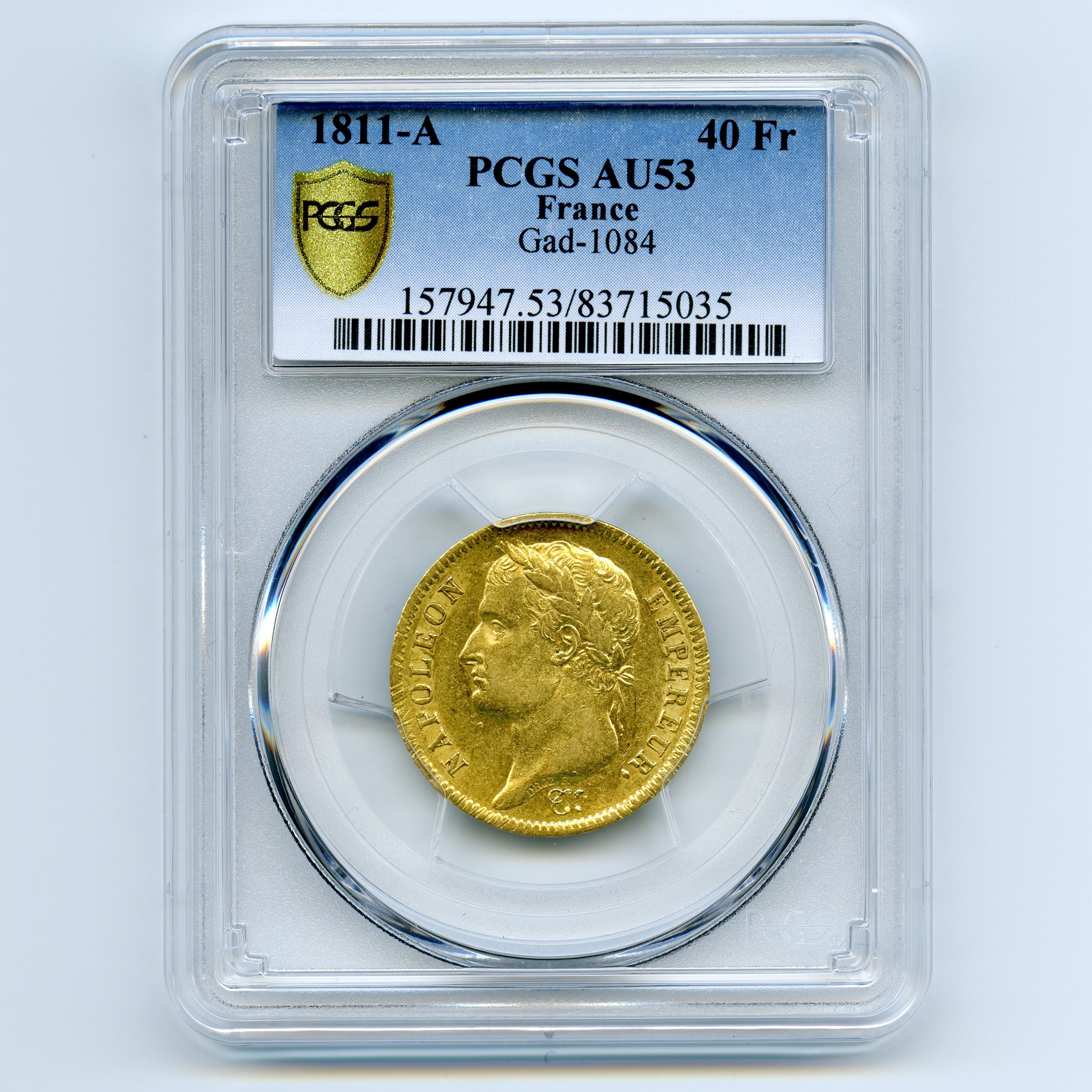 Napoléon Ier - 40 Francs - 1811 A avers Napoléon Ier - 40 Francs - 1811 A avers