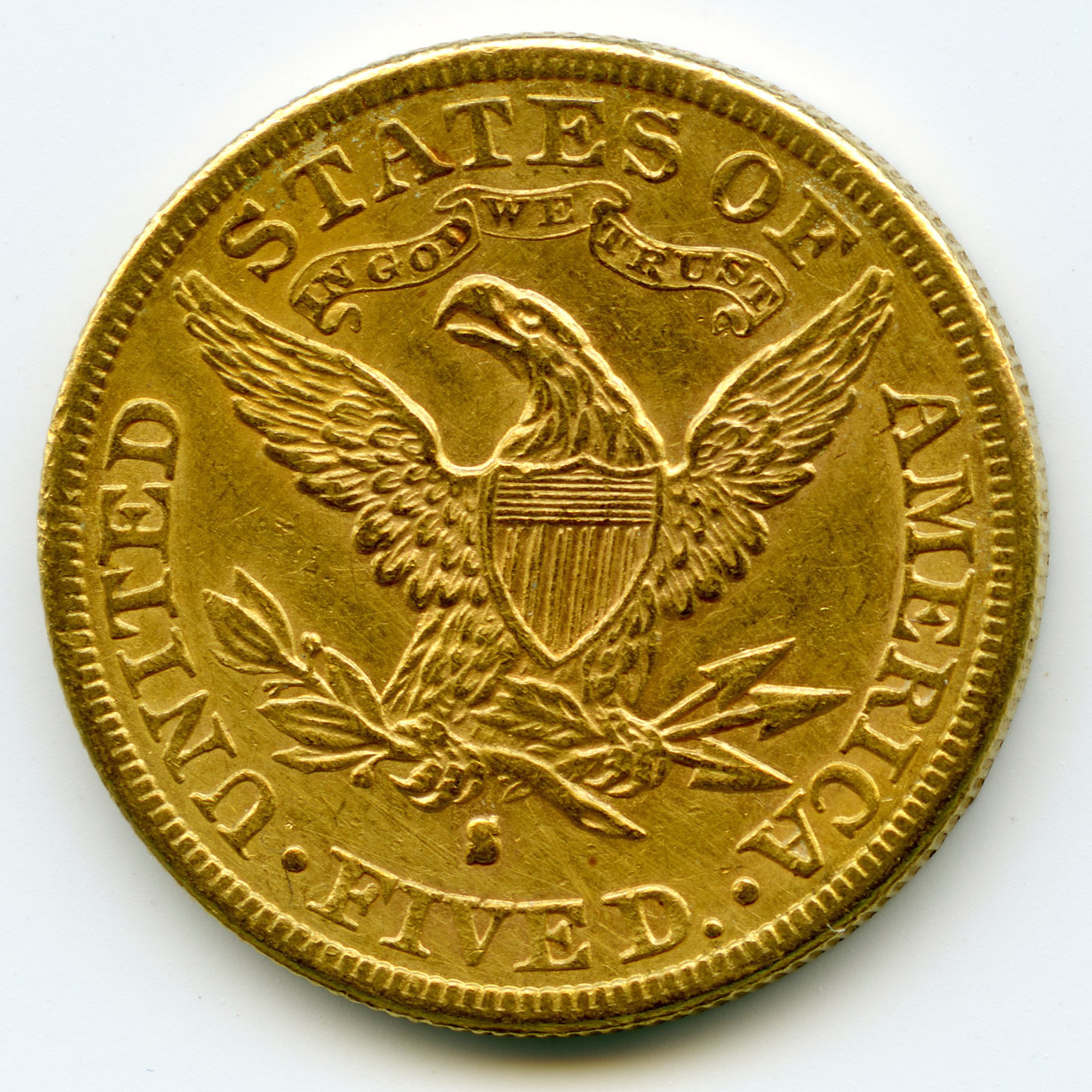 USA - 5 Dollars - 1884 S revers