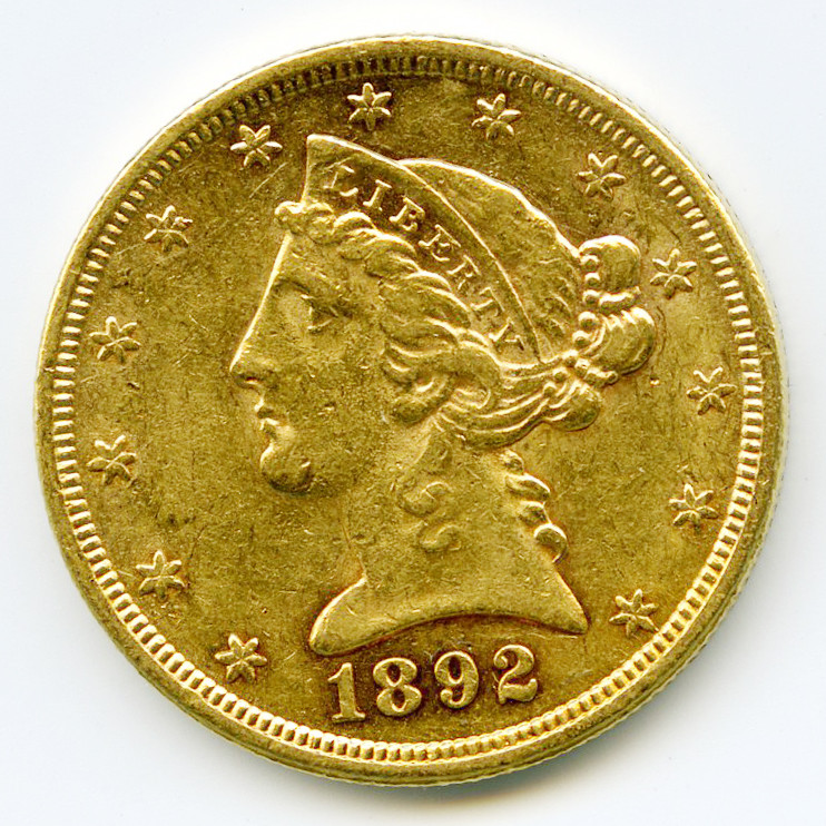 USA - 5 Dollars - 1892 S avers