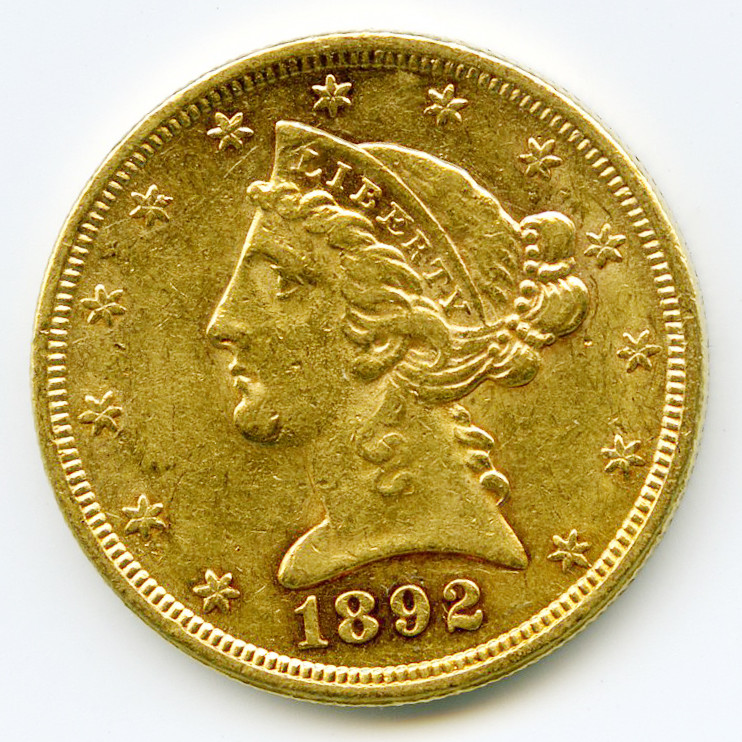 USA - 5 Dollars - 1892 S avers USA - 5 Dollars - 1892 S avers