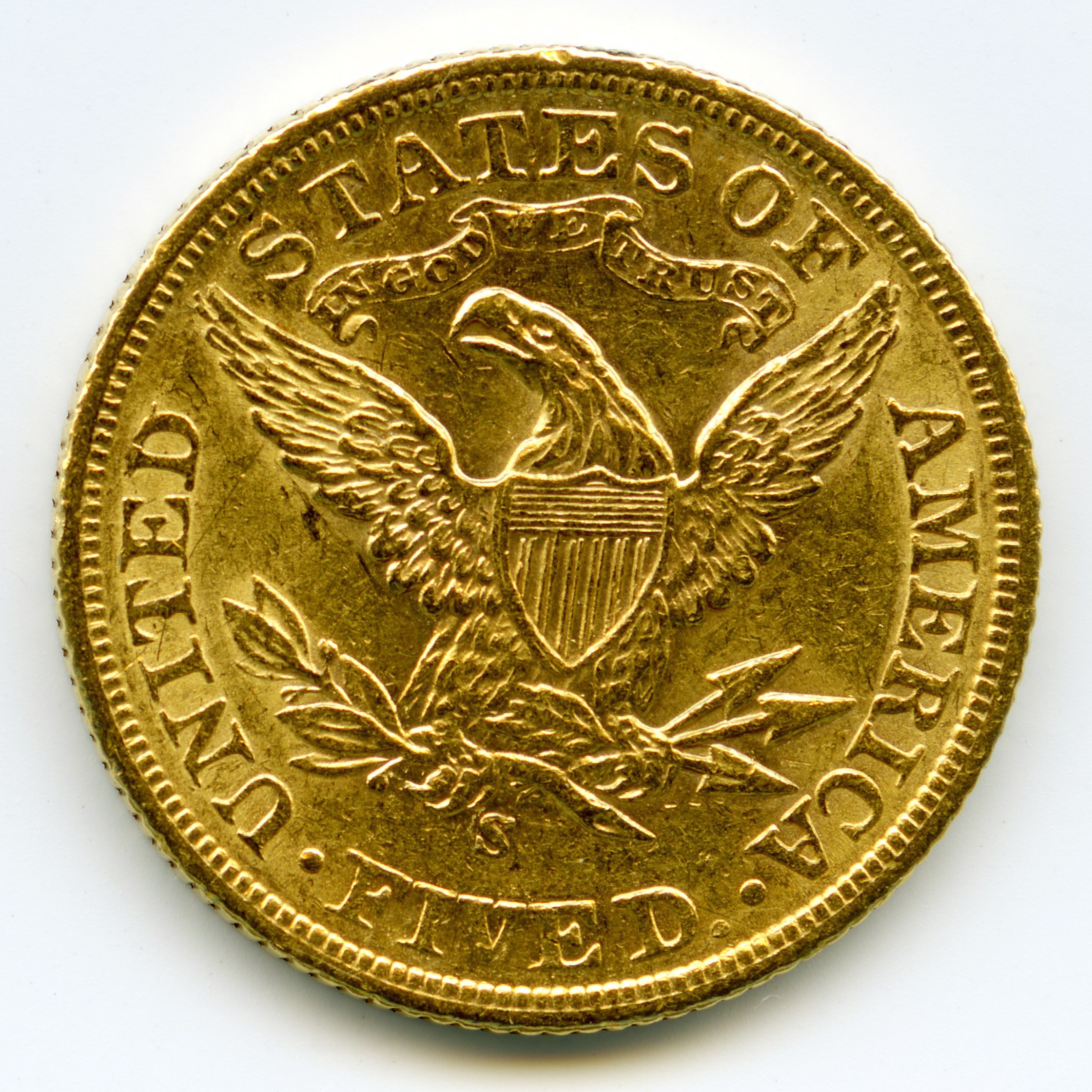USA - 5 Dollars - 1900 S revers