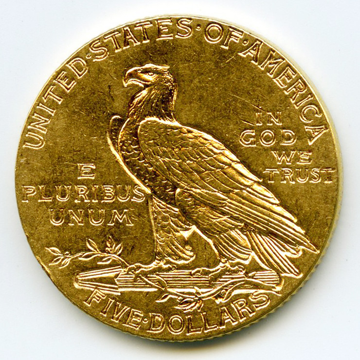 USA - 5 Dollars - 1912 revers USA - 5 Dollars - 1912 revers