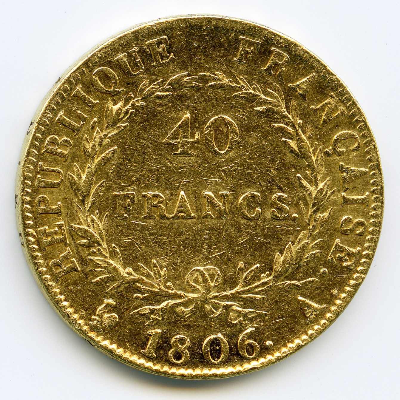 Napoléon Ier - 40 Francs - 1806 A revers