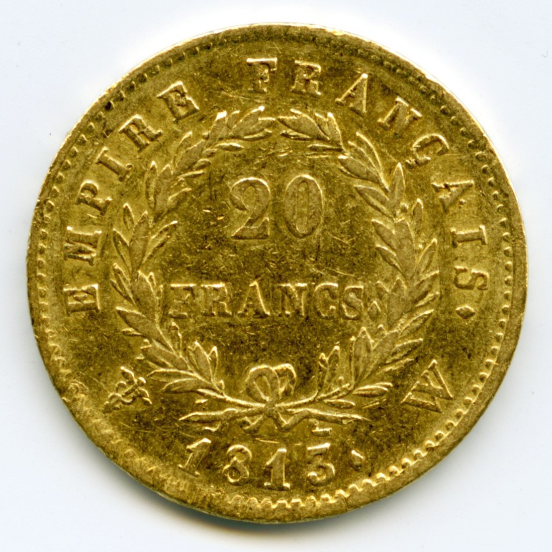 Napoléon Ier - 20 Francs - 1813 W revers