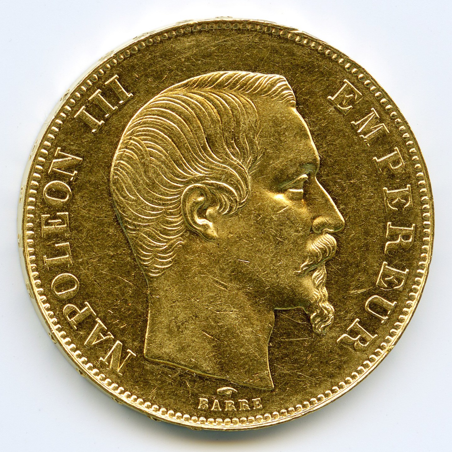 Napoléon III - 50 Francs - 1857 A avers Napoléon III - 50 Francs - 1857 A avers