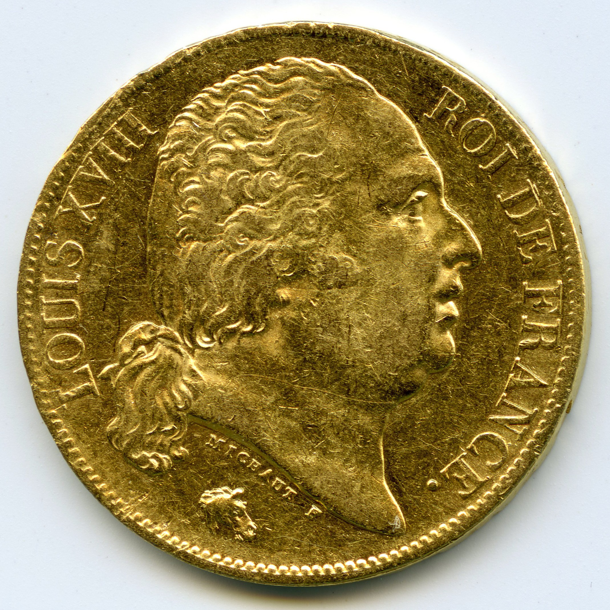 Louis XVIII - 20 Francs - 1818 A avers