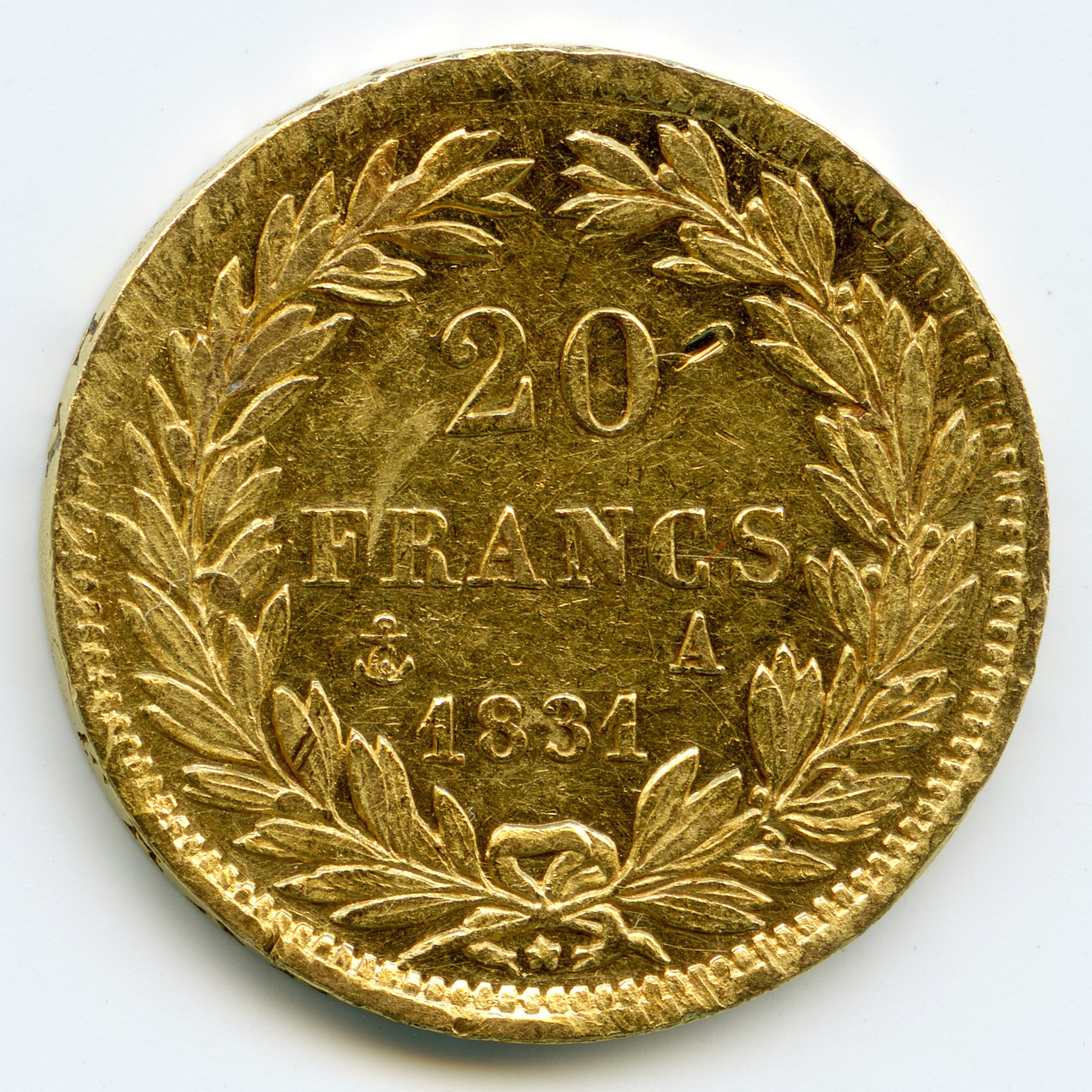 Louis-Philippe - 20 Francs - 1831 A revers