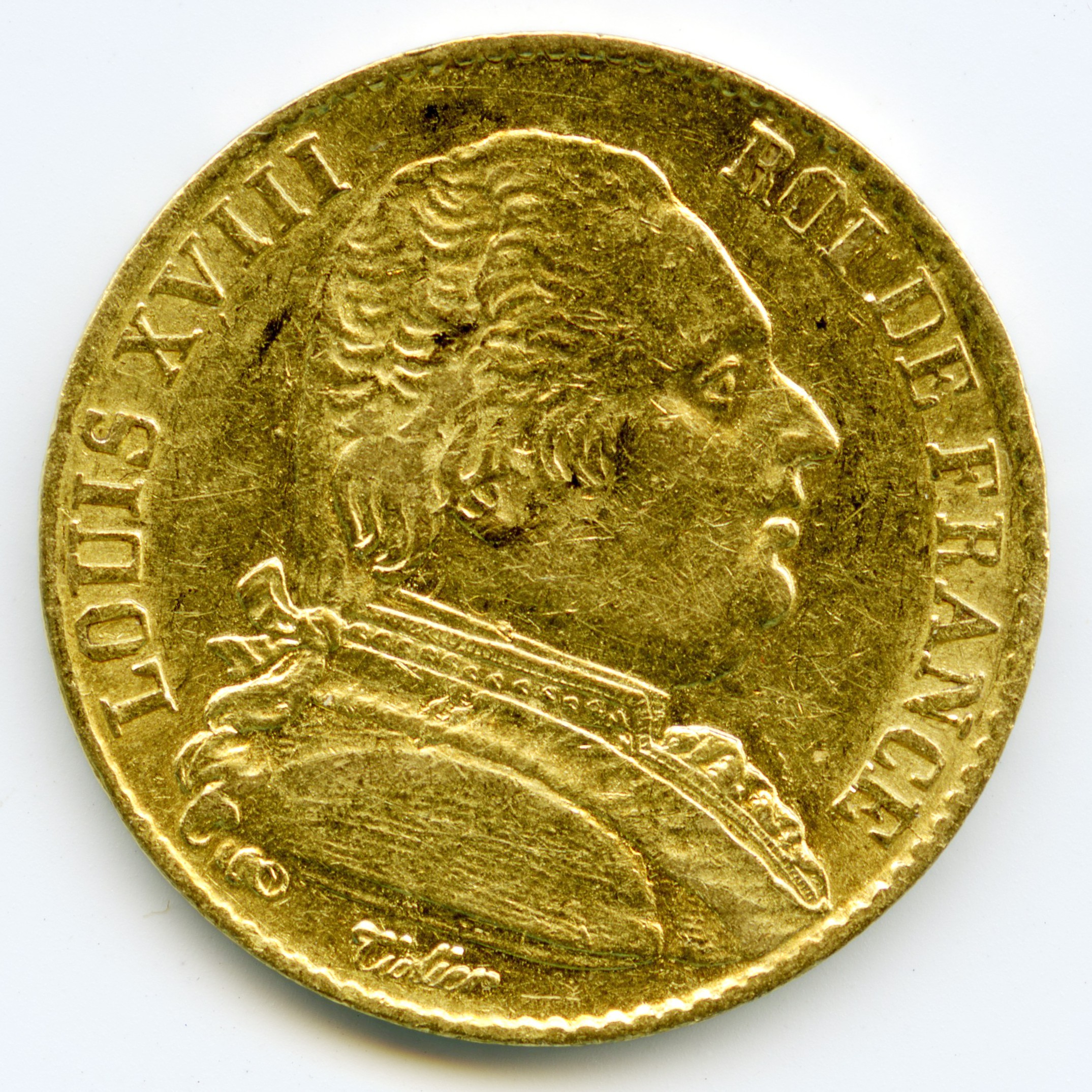 Louis XVIII - 20 Francs - 1814 A avers Louis XVIII - 20 Francs - 1814 A avers