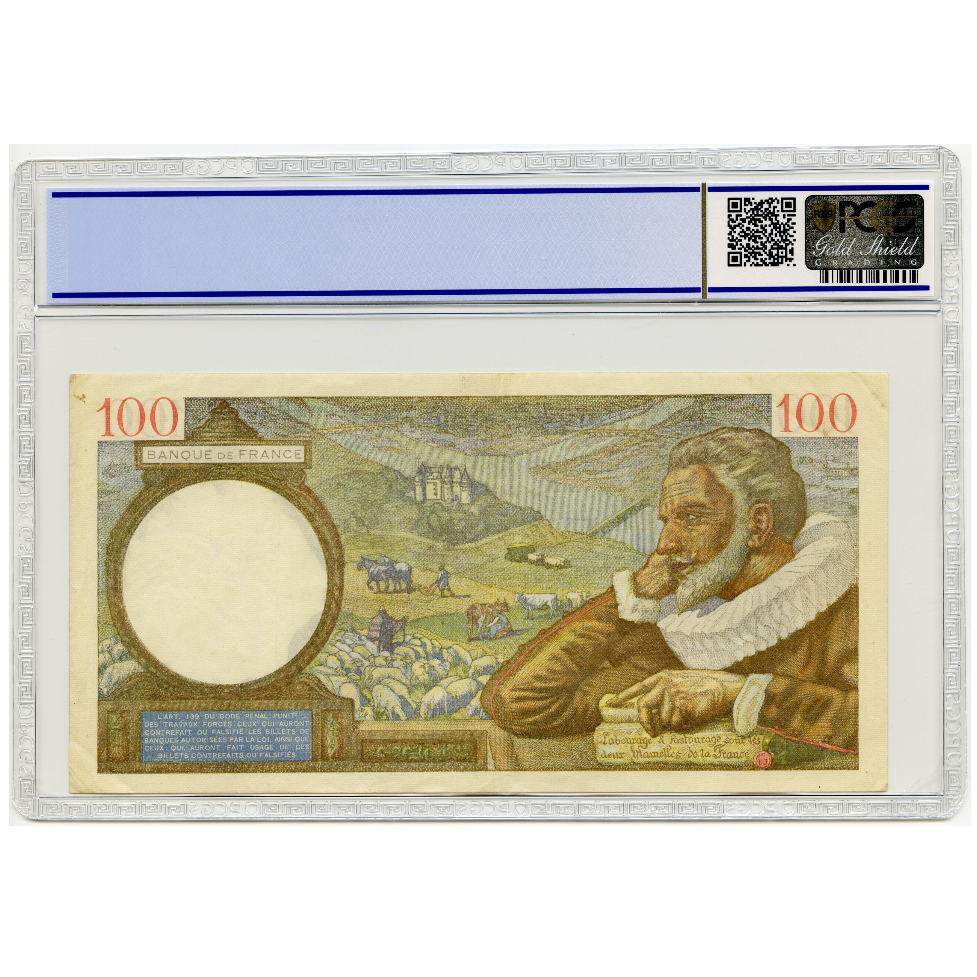 France - 100 Frs - U13185-753 revers France - 100 Frs - U13185-753 revers