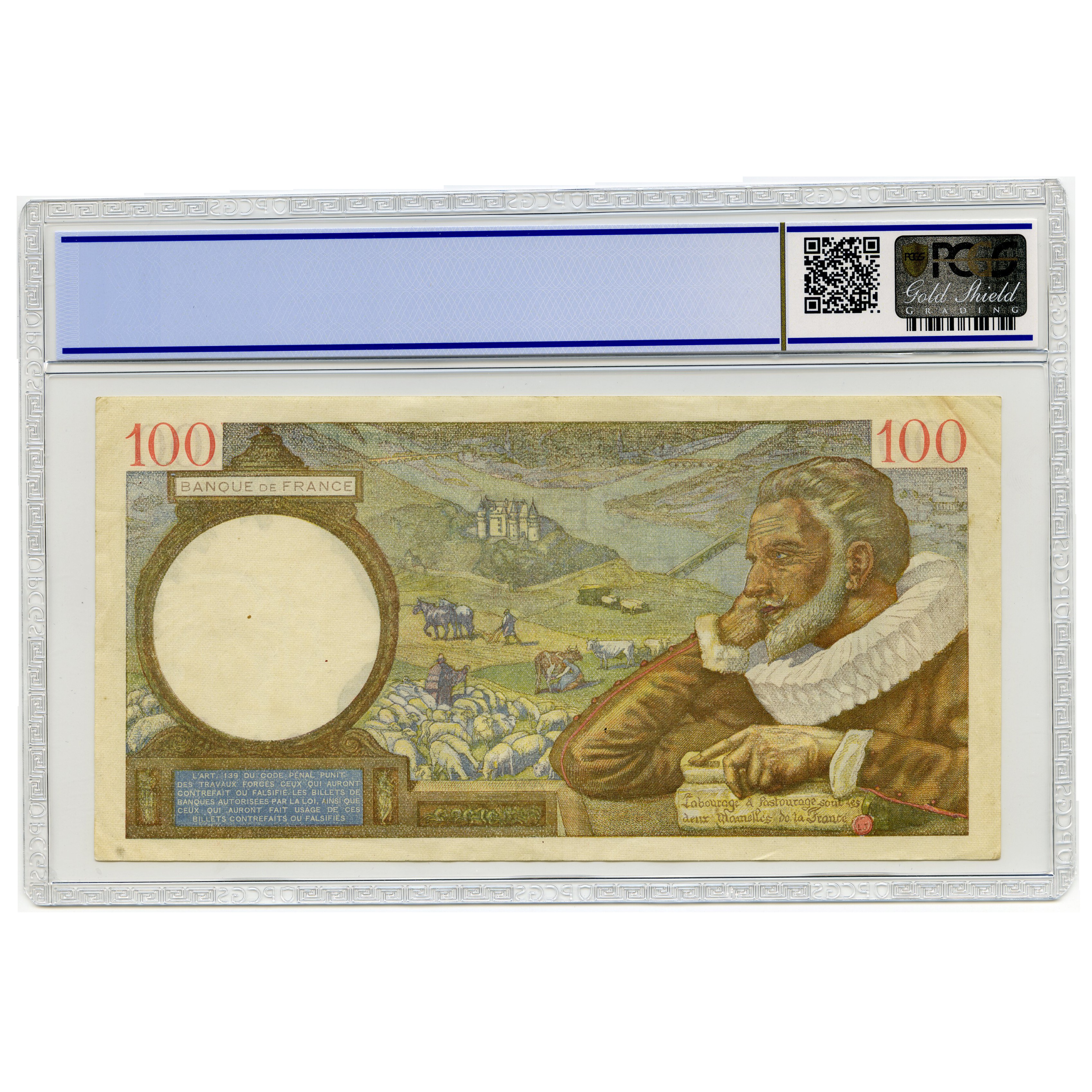 France - 100 Frs - U13185-749 revers France - 100 Frs - U13185-749 revers