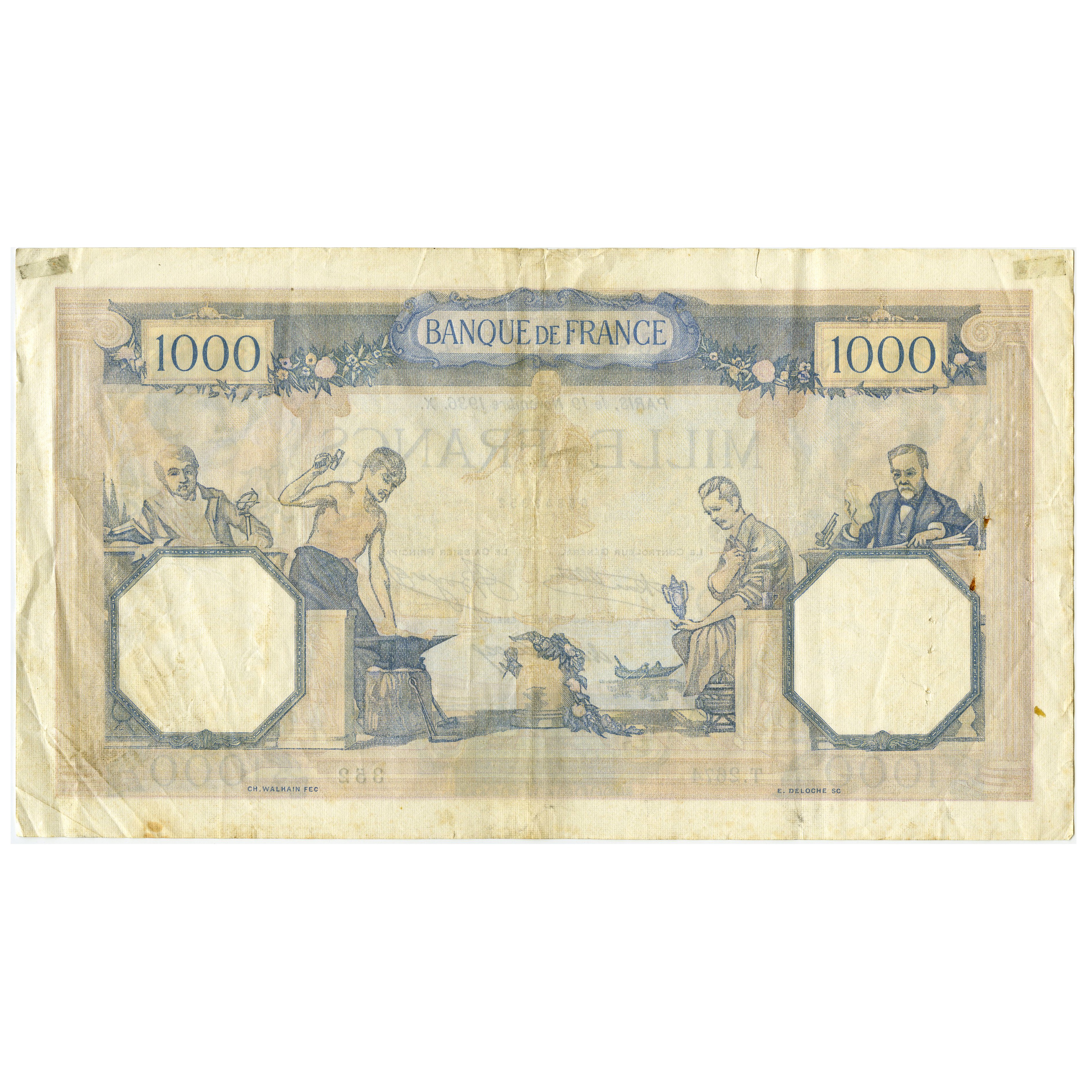 France - 1 000 Francs - T2674 revers France - 1 000 Francs - T2674 revers